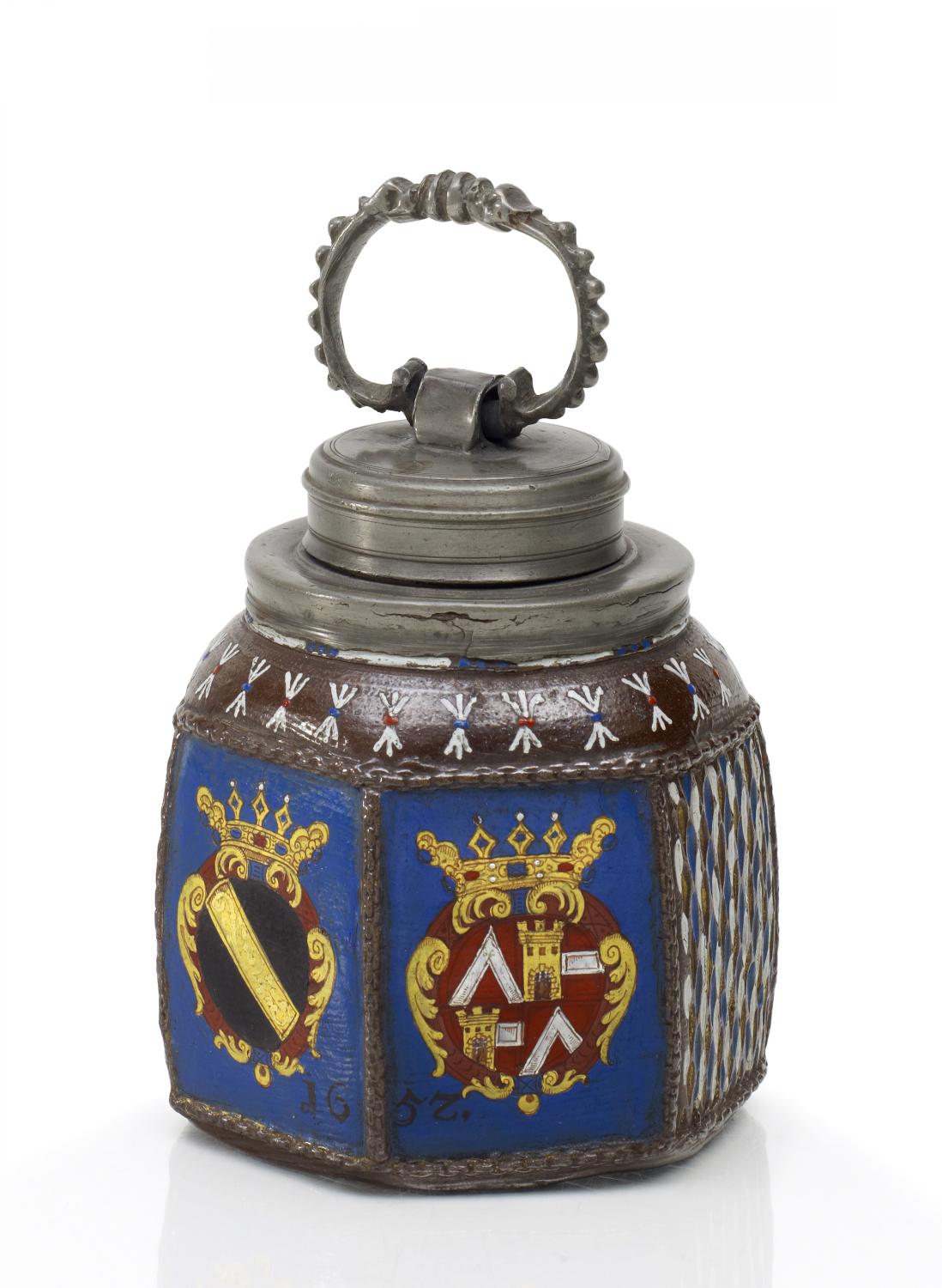 Creussen - Schraubflasche mit Wappen derer von Herberstein, 49098-19, Van Ham Kunstauktionen