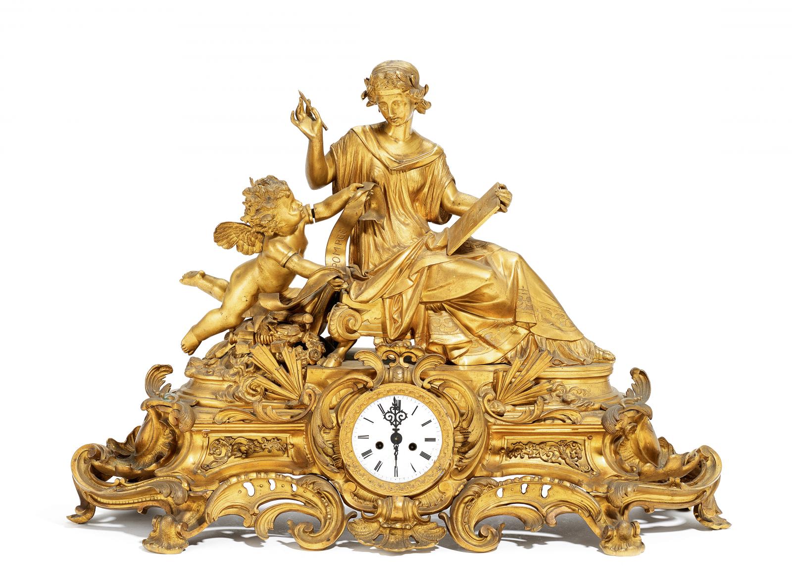 Paris - Grosse Prunkpendule Venus unterrichtet Amor, 61616-2, Van Ham Kunstauktionen