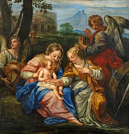 Italienischer Meister - Die mystische Vermaehlung der Heiligen Katharina, 54987-47, Van Ham Kunstauktionen