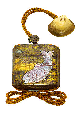 Inro mit Fischen und Garnele, 65915-18, Van Ham Kunstauktionen