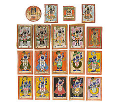 Neunzehn seltene Miniatur-Malereien von Shri Nathji, 65623-7, Van Ham Kunstauktionen