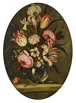 Abraham Bosschaert - Blumenstueck mit Fruehjahrsblumen in einer Glasvase, 60126-1, Van Ham Kunstauktionen