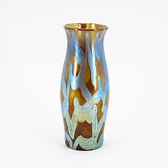 Loetz Witwe - Kleine Vase mit Dekor Bronce Phaenomen, 77766-2, Van Ham Kunstauktionen