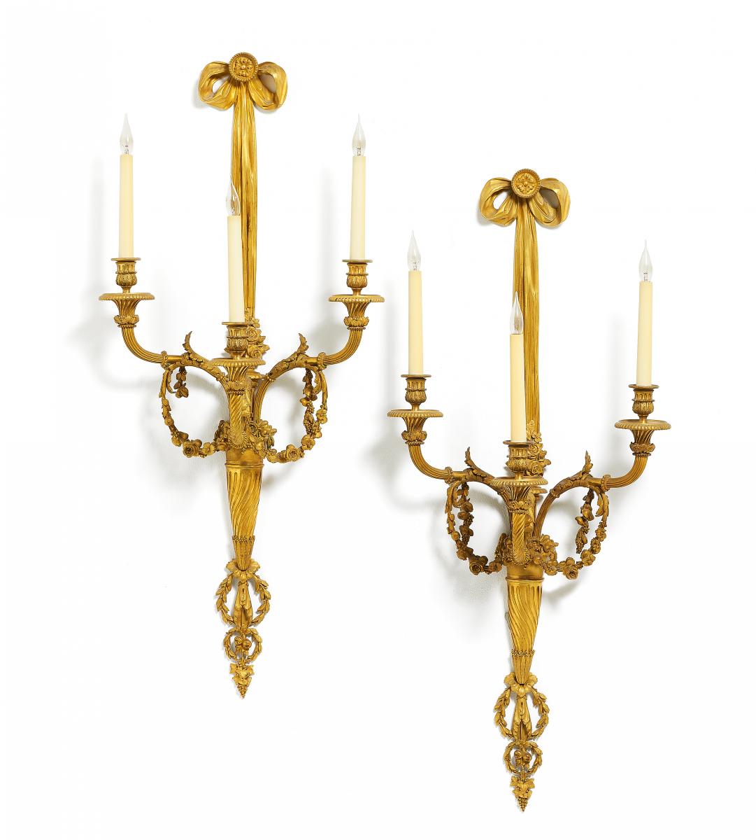 Paar grosse Appliken Style Louis XVI, 57840-54, Van Ham Kunstauktionen