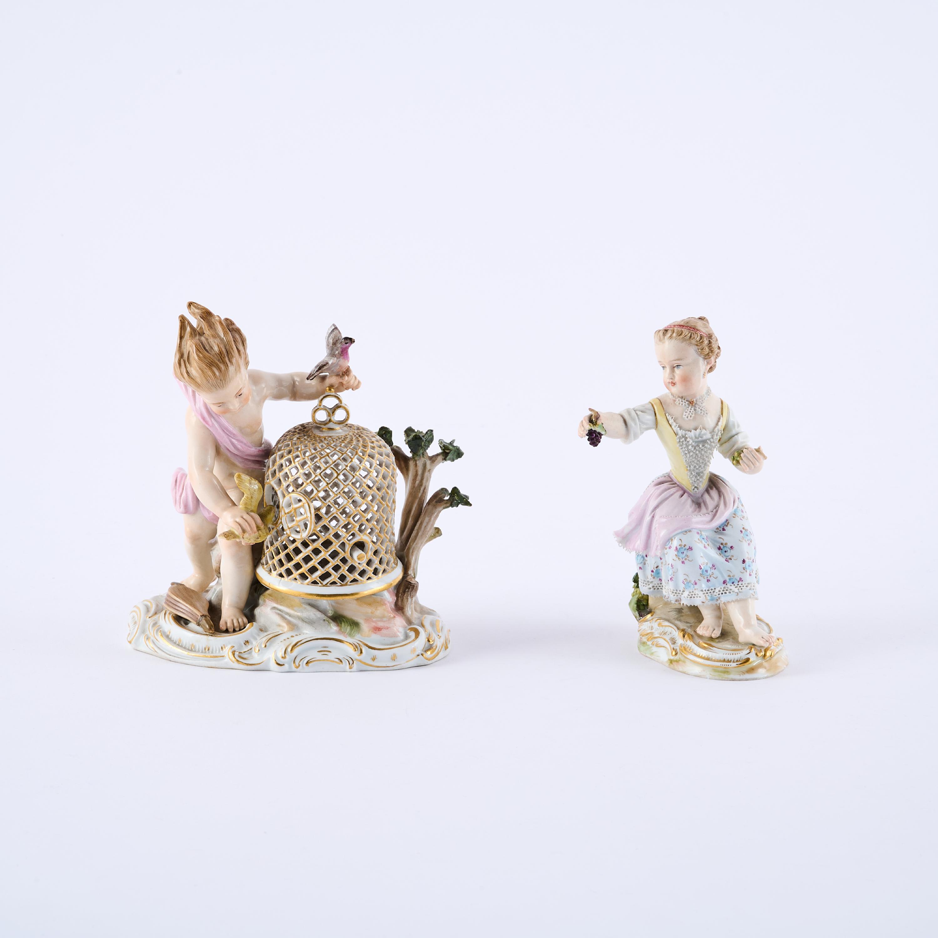Meissen - Allegorie der Luft und Gärtnerkind mit Trauben, 82097-1, Van Ham Kunstauktionen