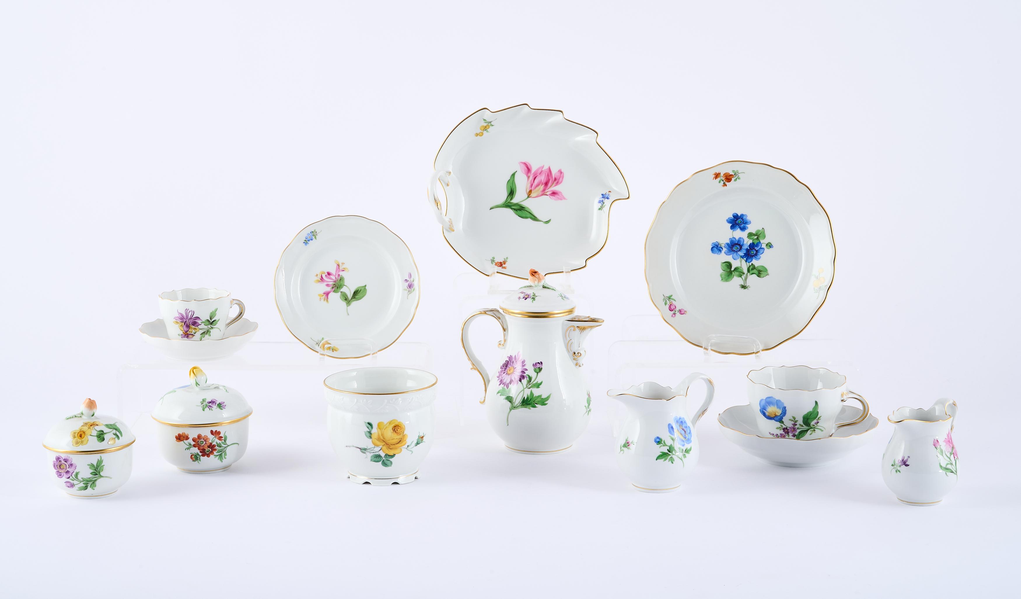 Meissen - Kaffee- und Mokkaservice 'Blumenmalerei', 82263-1, Van Ham Kunstauktionen