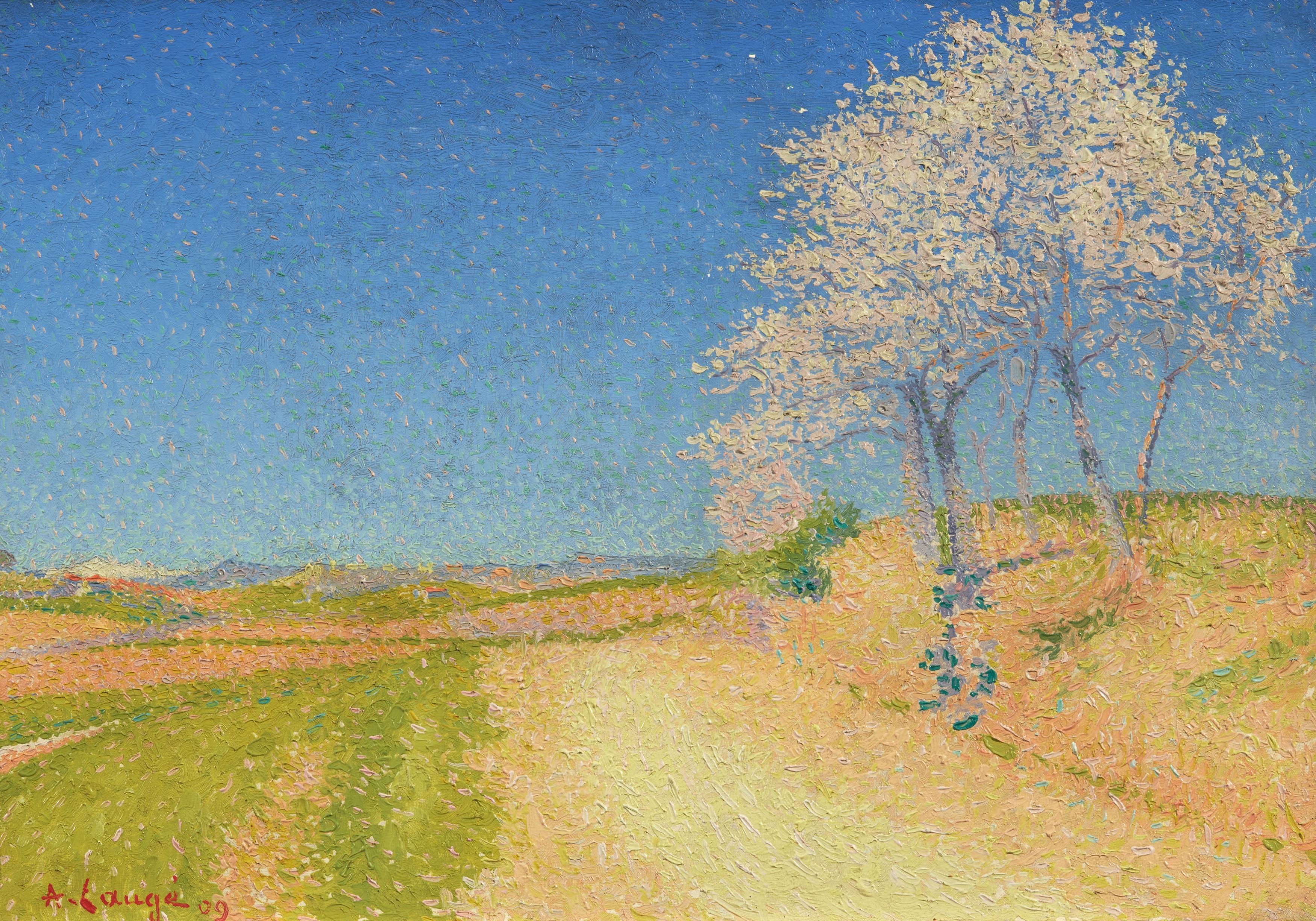 Achille Lauge - Sonnige Fruehlingslandschaft, 81583-2, Van Ham Kunstauktionen