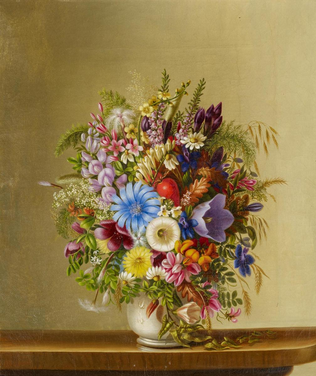 Adelheid Dietrich - Sommerblumenstrauss in einer Vase, 64069-1, Van Ham Kunstauktionen