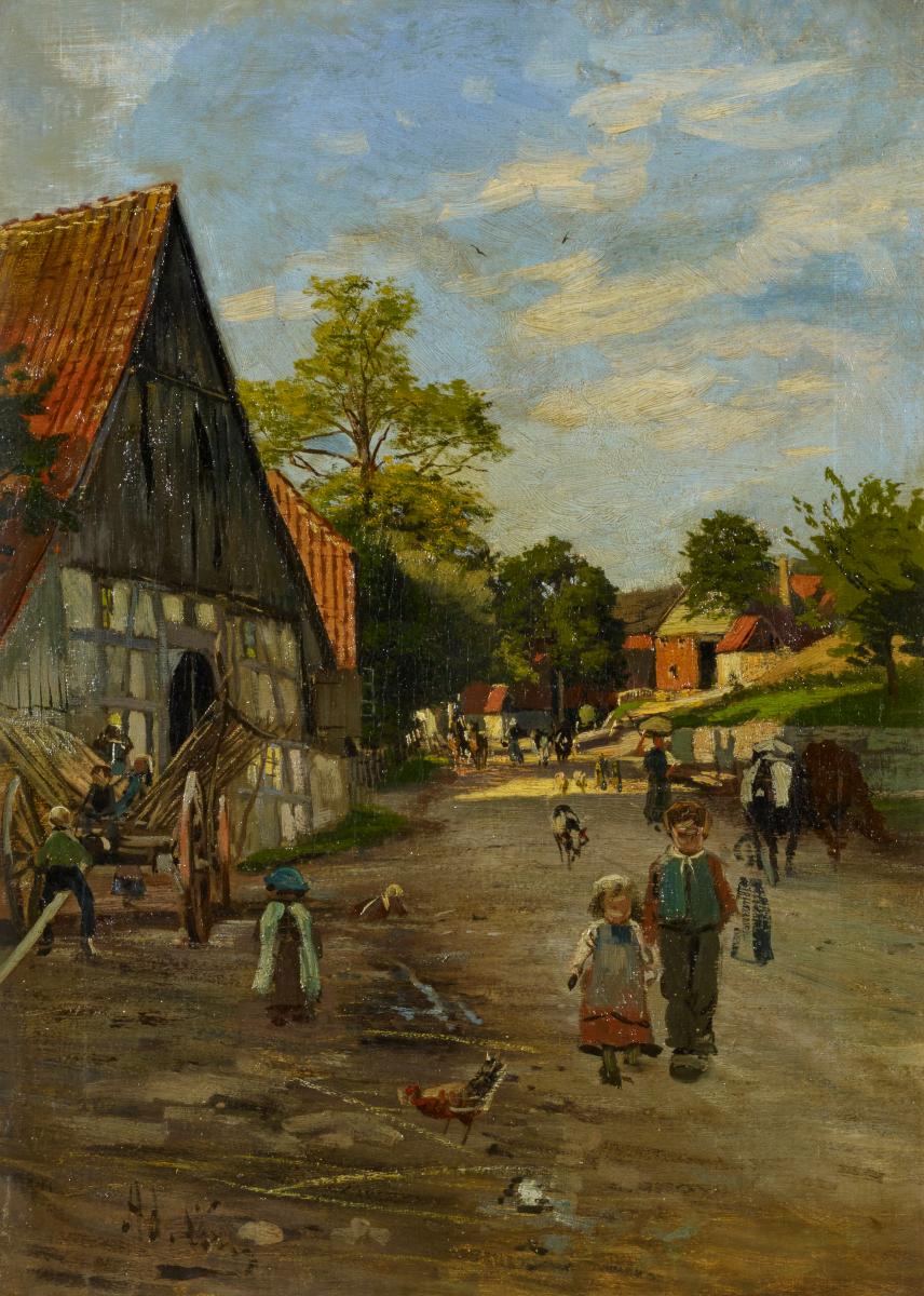 Adolf Lins - Hessisches Dorf, 66207-1, Van Ham Kunstauktionen