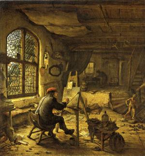 Portrait Künstler Ostade Adriaen von (1610 Haarlem  - 1684 Haarlem),17.Jh.…