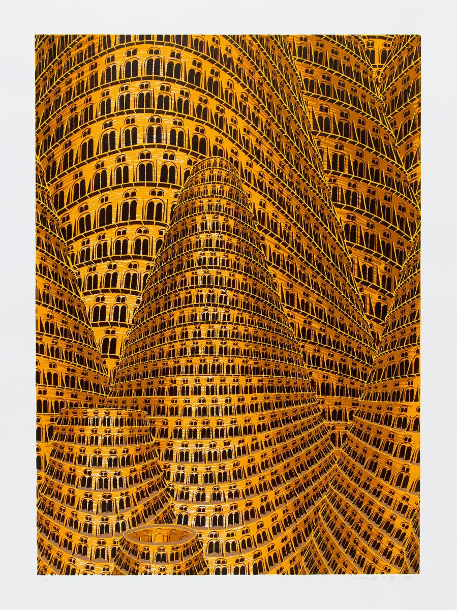 Annette von der Bey - Turmbau zu Babel II und III 2 Blaetter aus einer Serie von 3 Arbeiten, 56801-4248, Van Ham Kunstauktionen