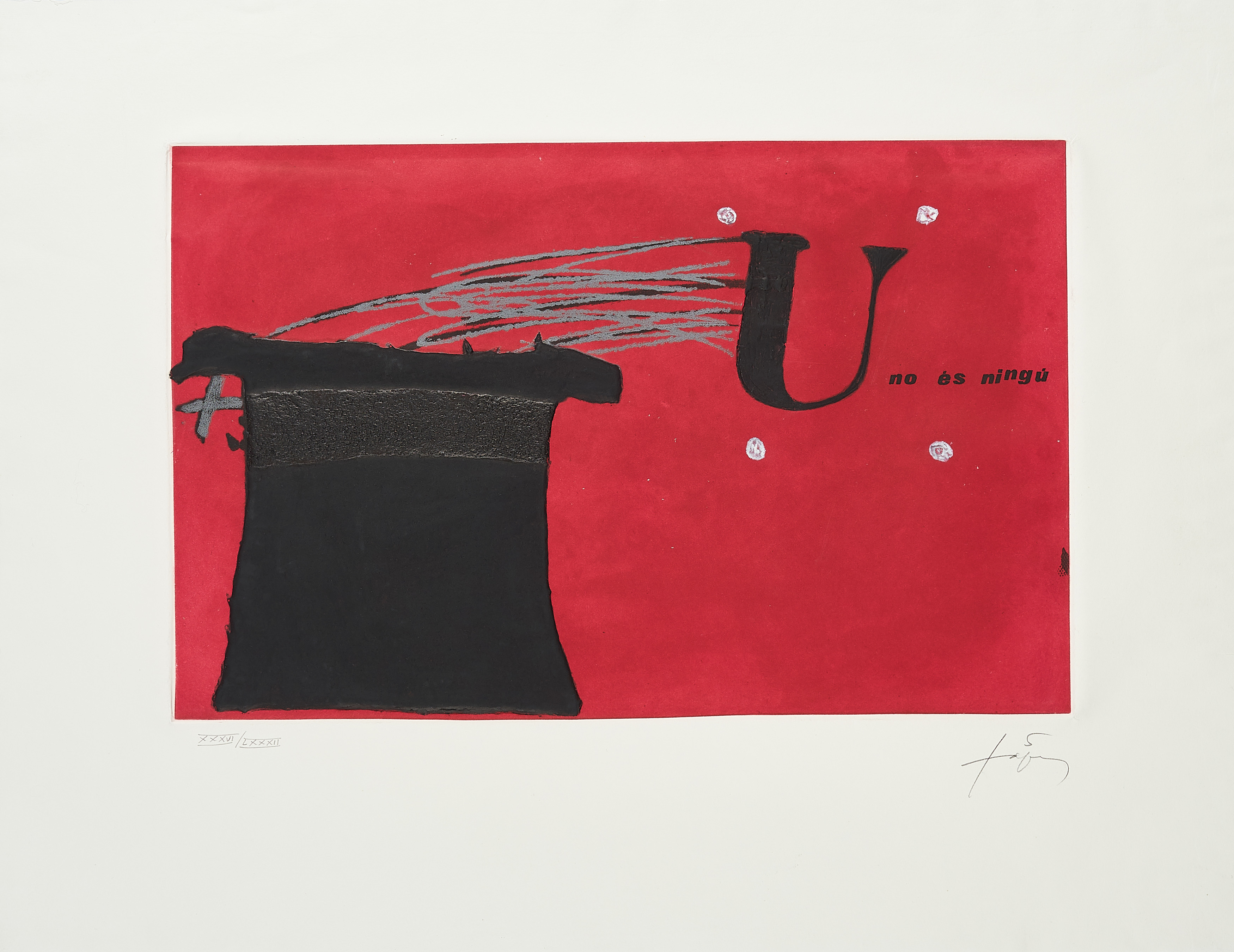 Antoni Tapies - U no es ningu, 59539-2, Van Ham Kunstauktionen