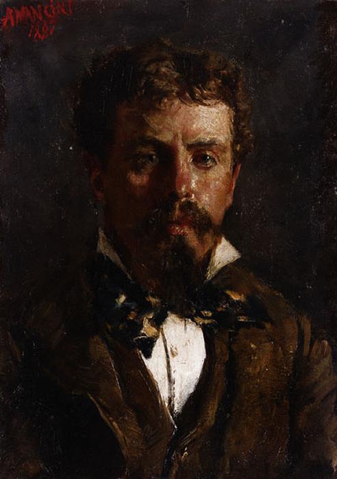 Portrait Künstler Mancini Antonio (1852 Rom  - 1930 Rom),Moderne Kunst ,,