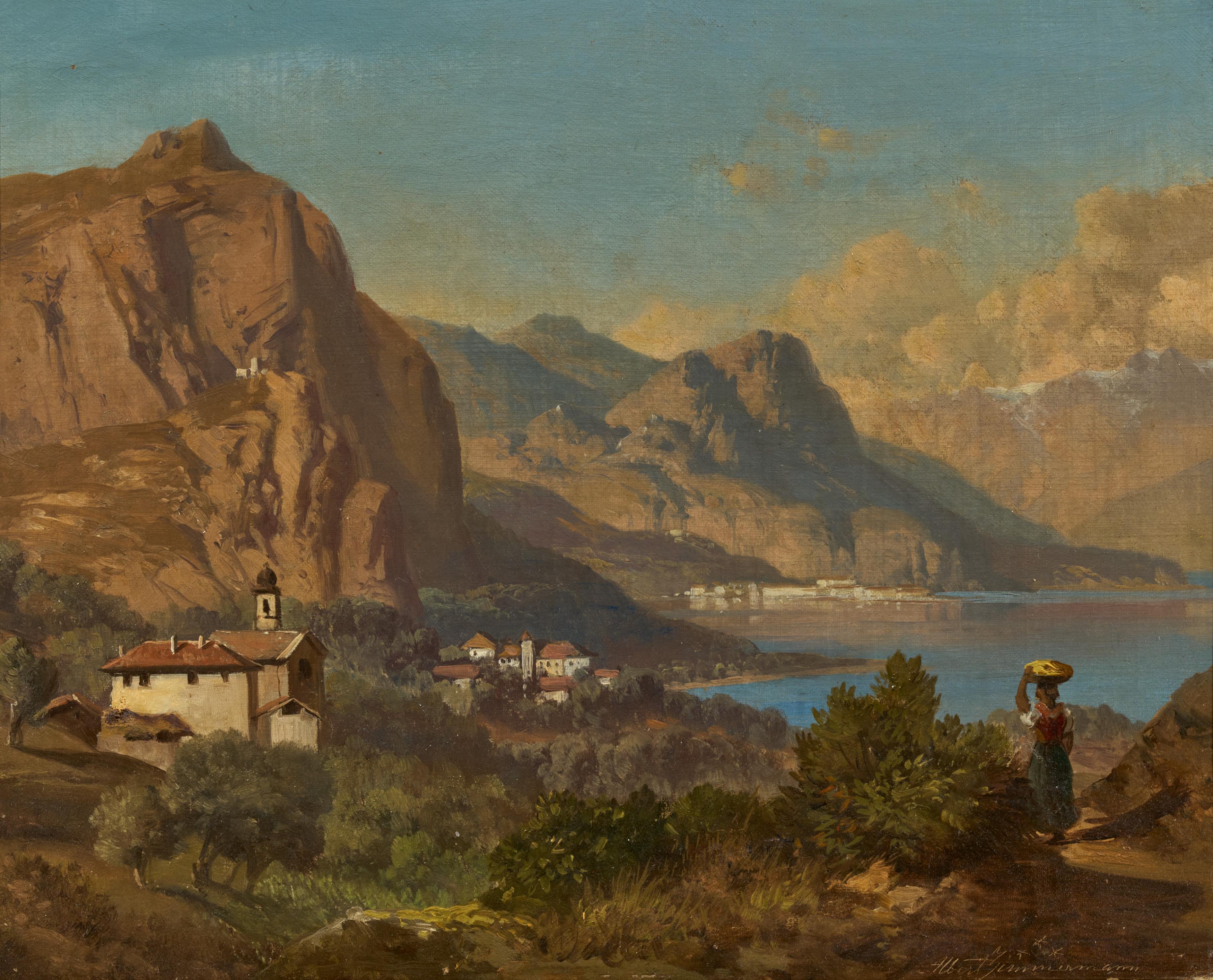 August Albert Zimmermann - Blick auf Bellagio am Comer See, 76466-8, Van Ham Kunstauktionen