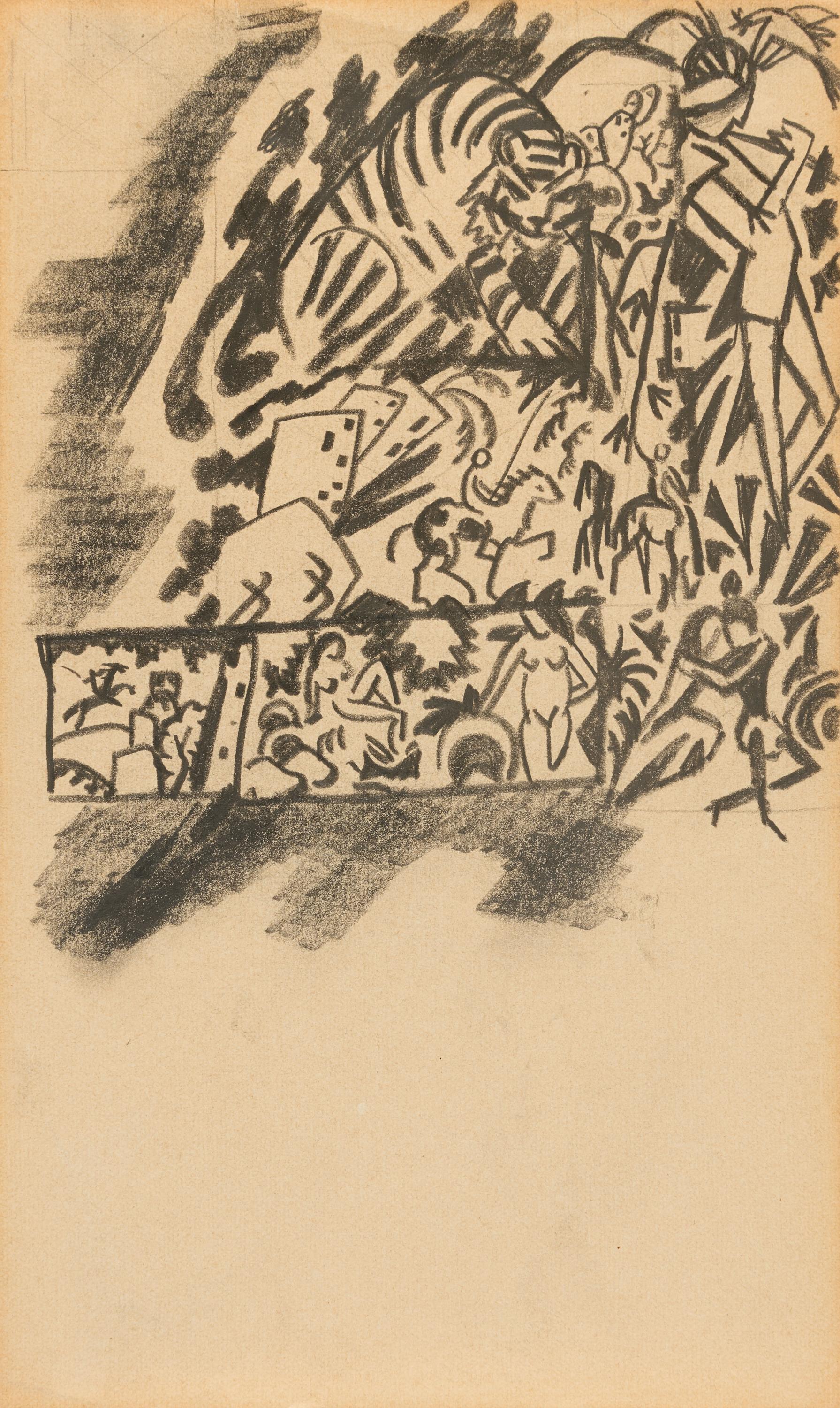 August Macke - Entwurf zur Tigerjagd, 82124-28, Van Ham Kunstauktionen