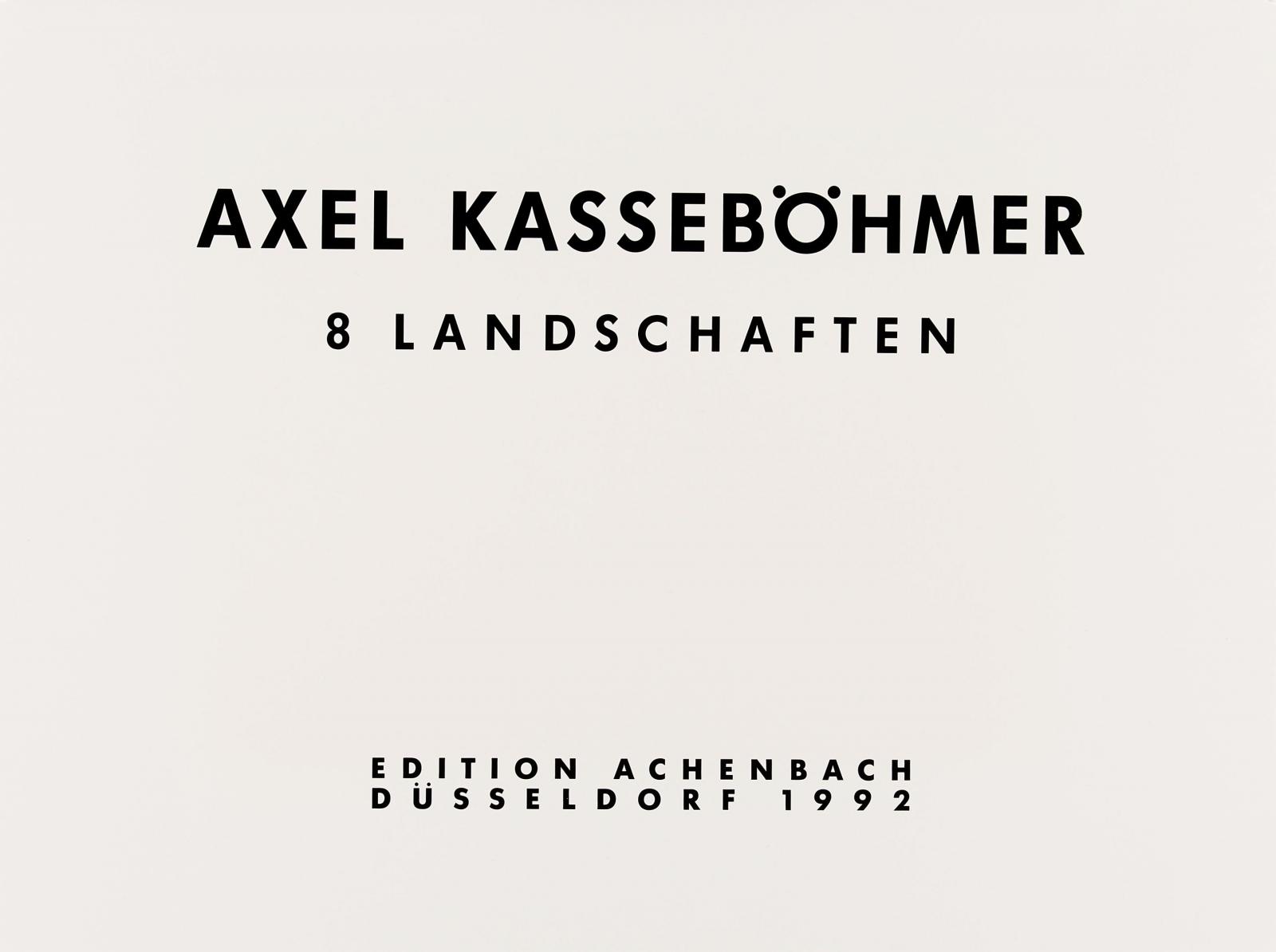 Axel Kasseboehmer - 8 Landschaften, 57902-4061, Van Ham Kunstauktionen