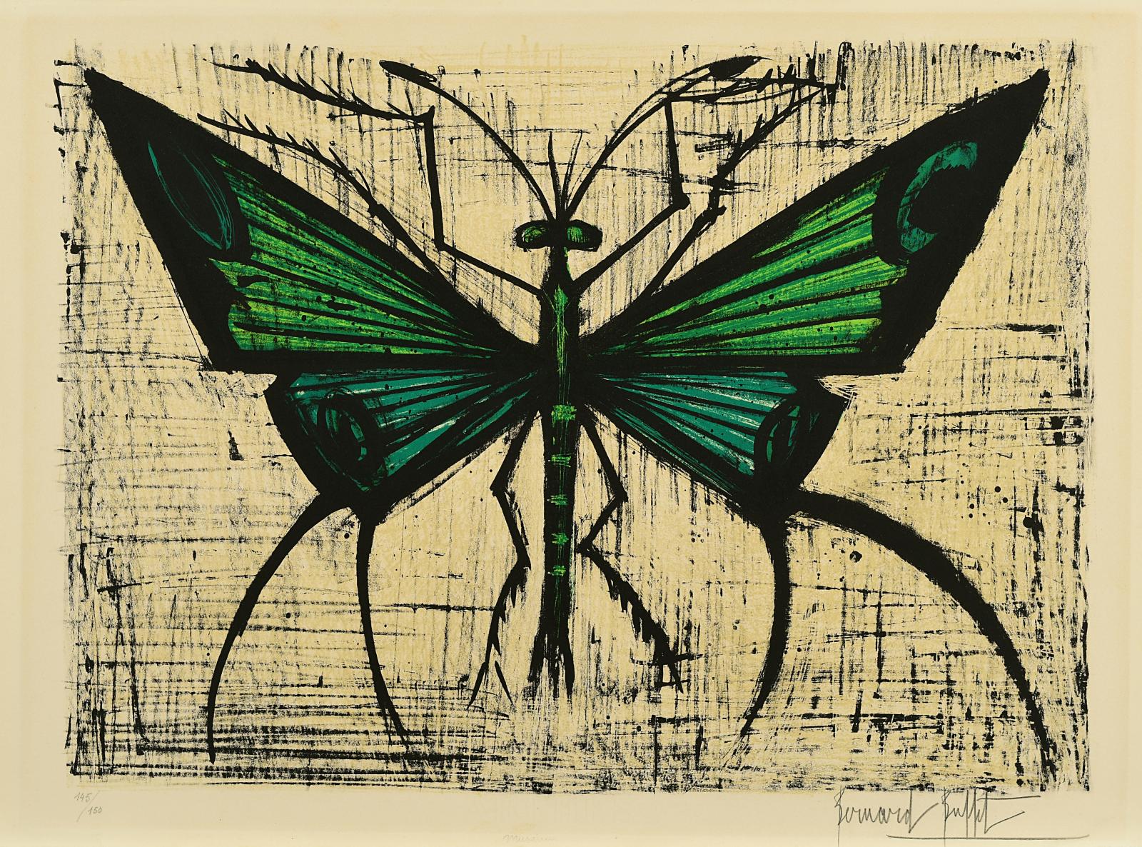 Bernard Buffet - Le Papillon vert, 65253-8, Van Ham Kunstauktionen