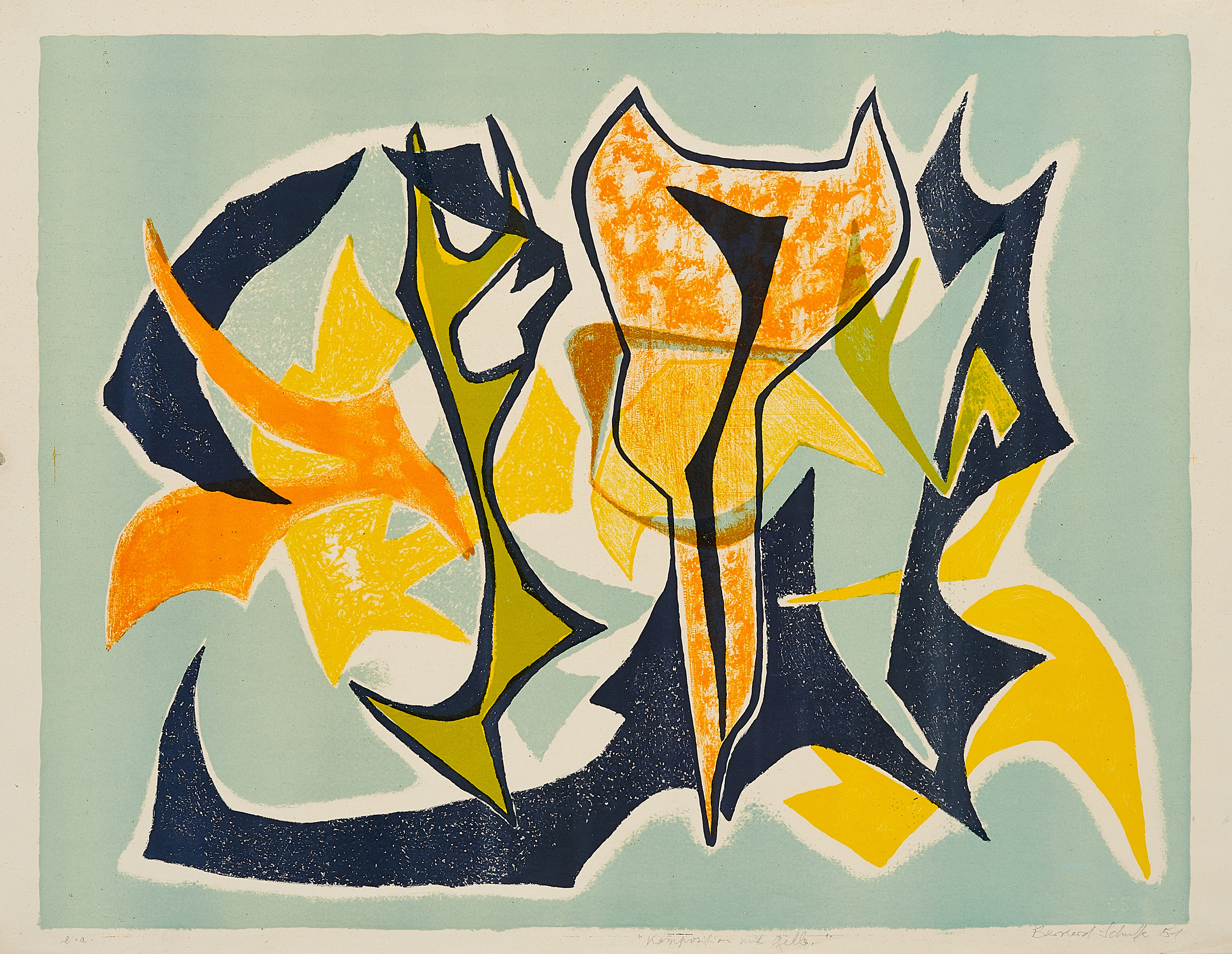 Bernard Schultze - Komposition mit Gelb, 66051-15, Van Ham Kunstauktionen