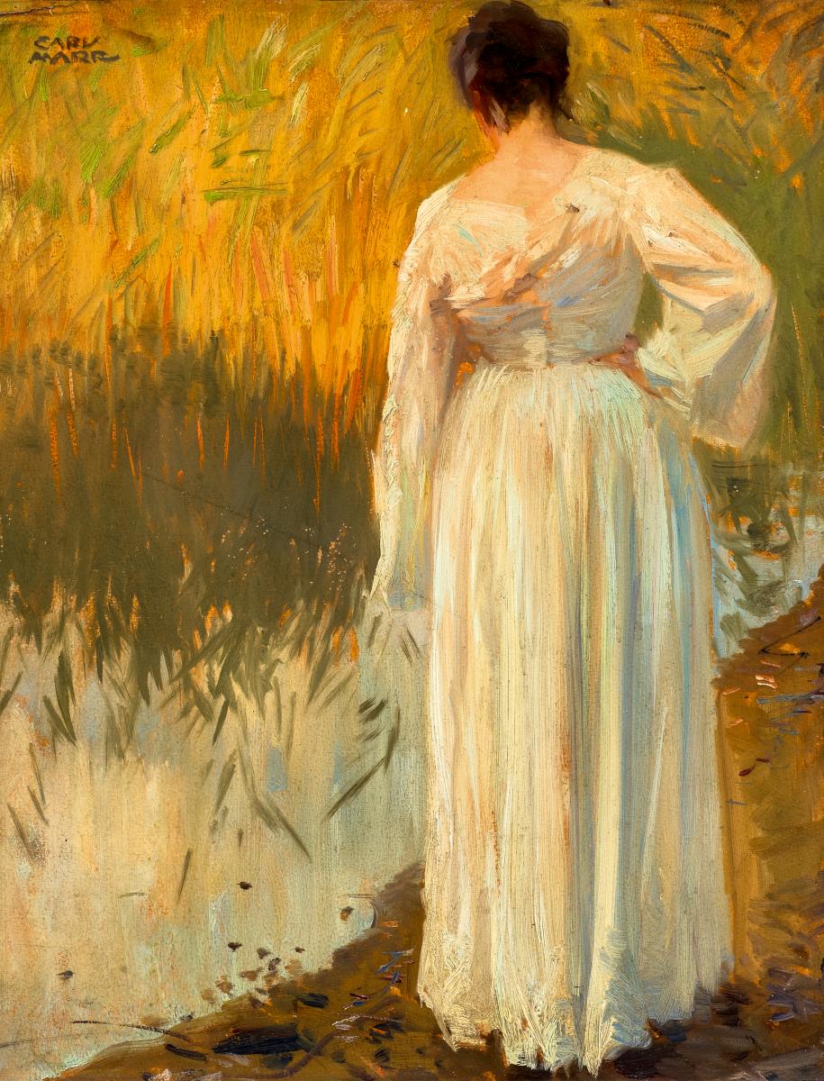 Carl von Marr - Dora im weissen Kleid am Ufer, 56640-50, Van Ham Kunstauktionen