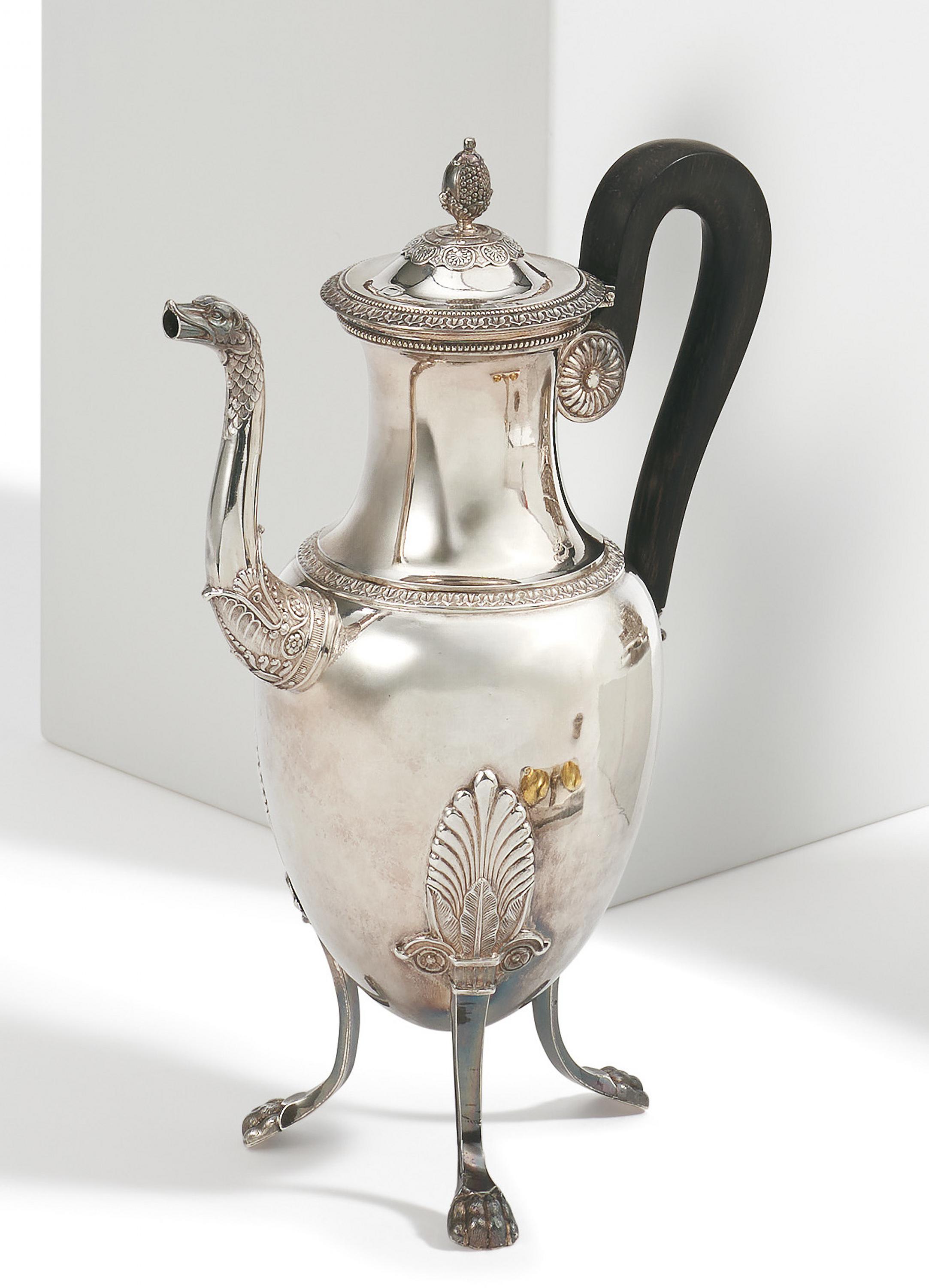 Charles-Antoine-Amand Lenglet - Gefusste Kaffeekanne Empire, 81546-12, Van Ham Kunstauktionen