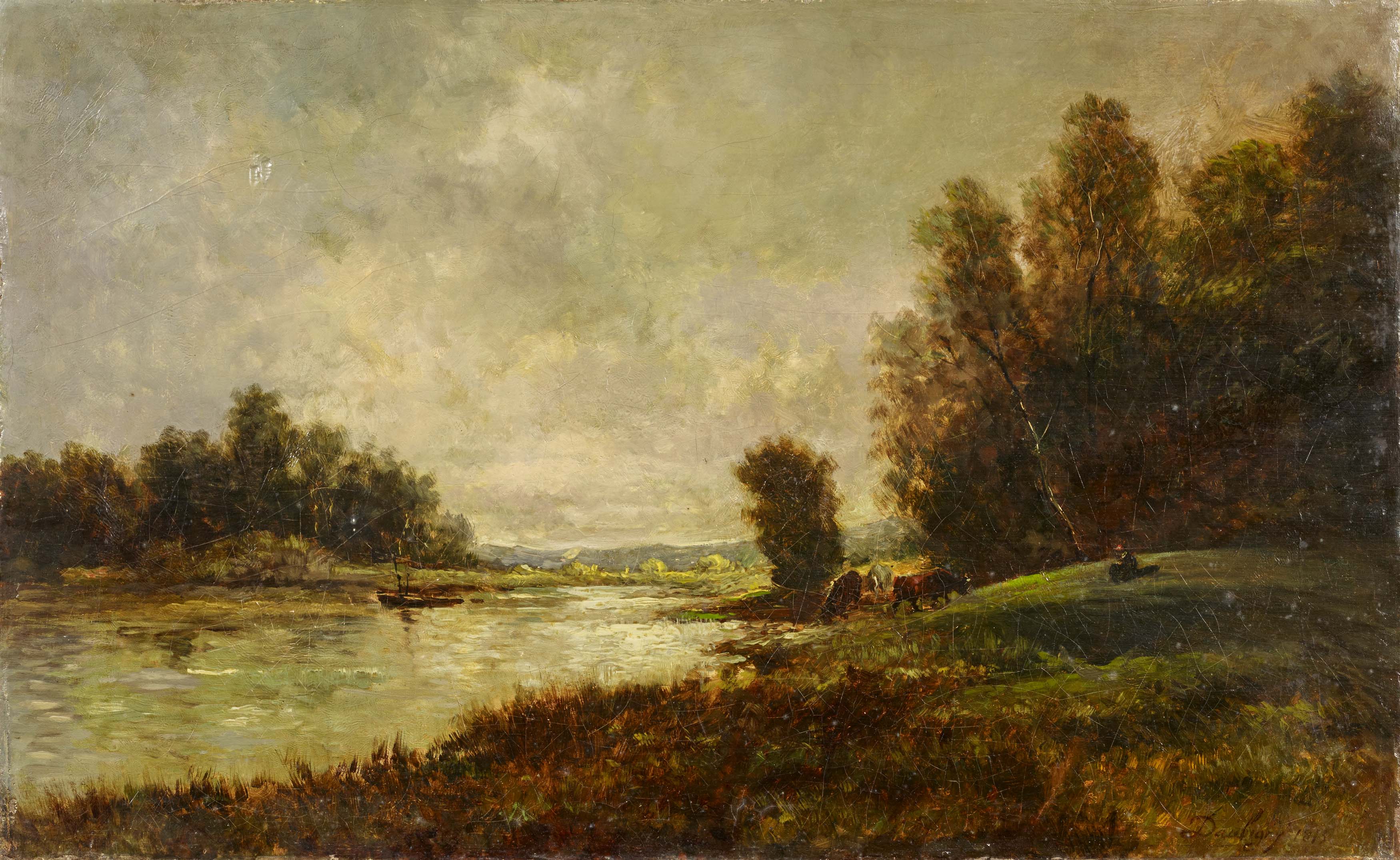 Charles Francois Daubigny - Landschaft an der Oise, 68191-9, Van Ham Kunstauktionen