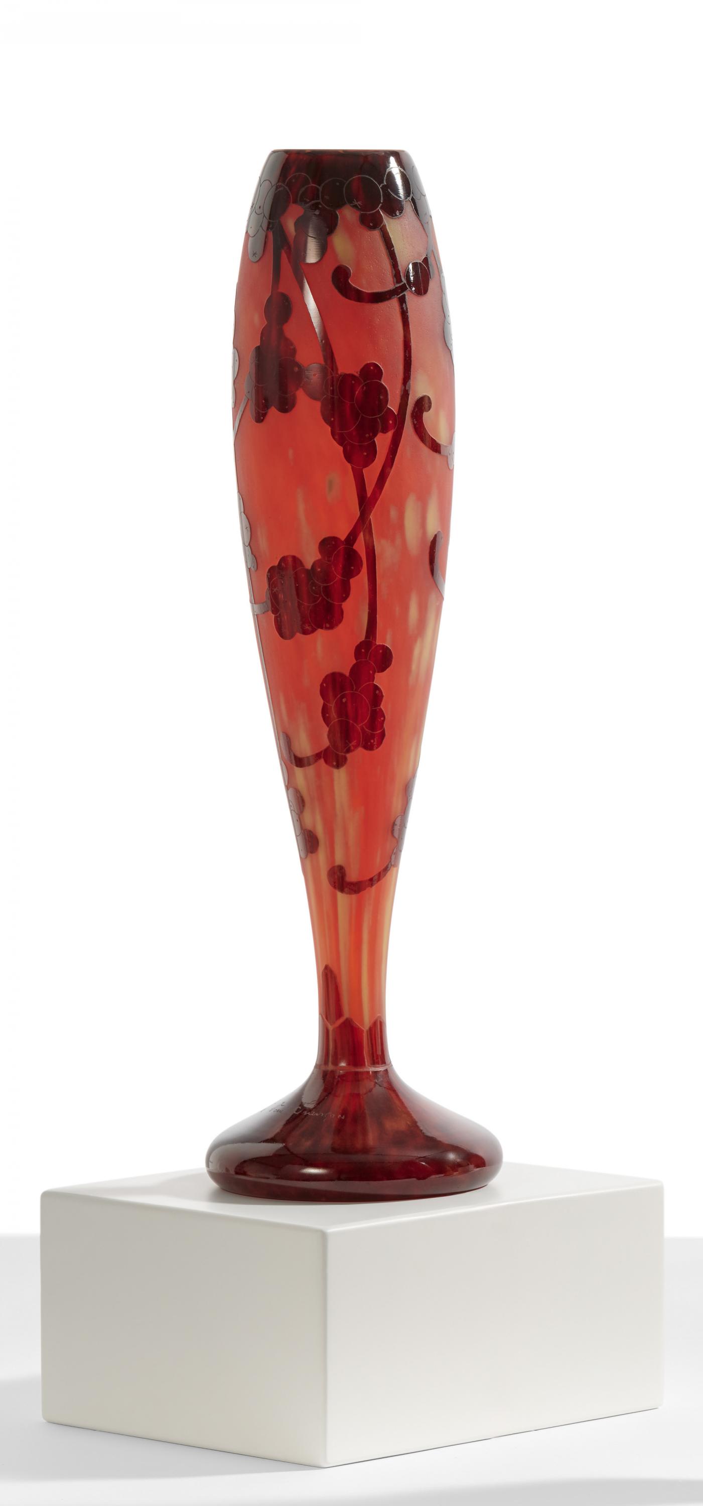 Charles Schneider Le Verre Francais - Vase Perlieres, 81684-17, Van Ham Kunstauktionen
