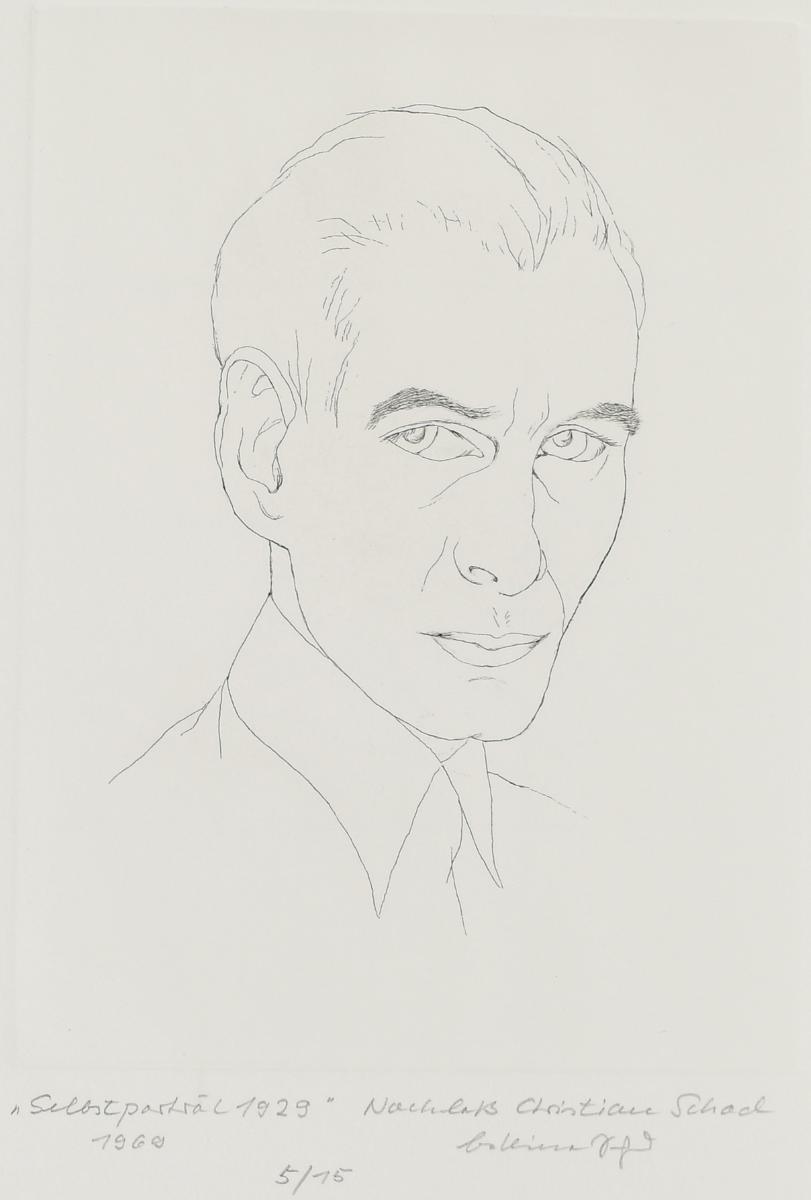 Portrait Künstler Schad Christian (1894 Miesbach  - 1982 Keilberg),Moderne Kunst…