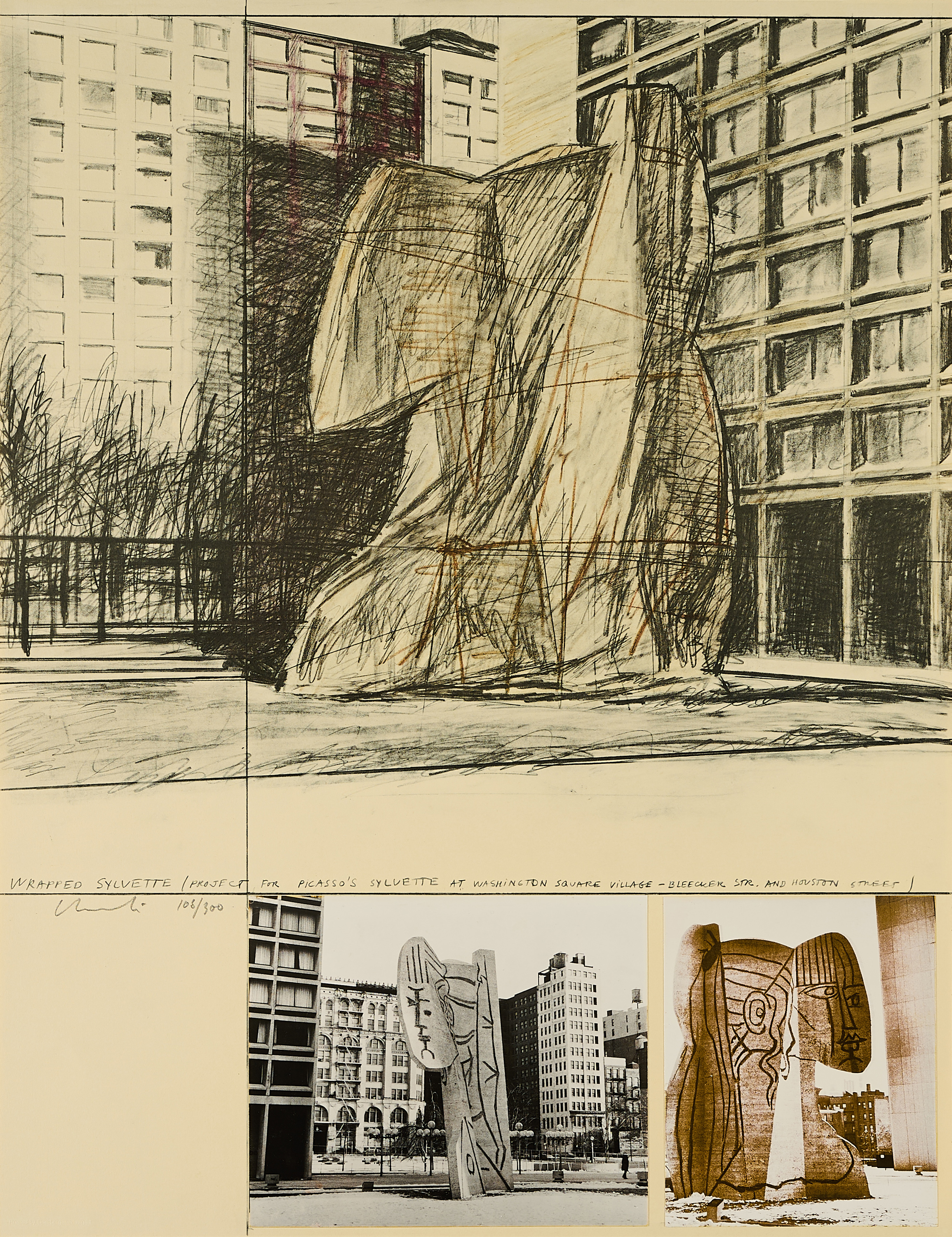 Christo - Wrapped Sylvette Project for Washington Square Village New York, 80374-92, Van Ham Kunstauktionen