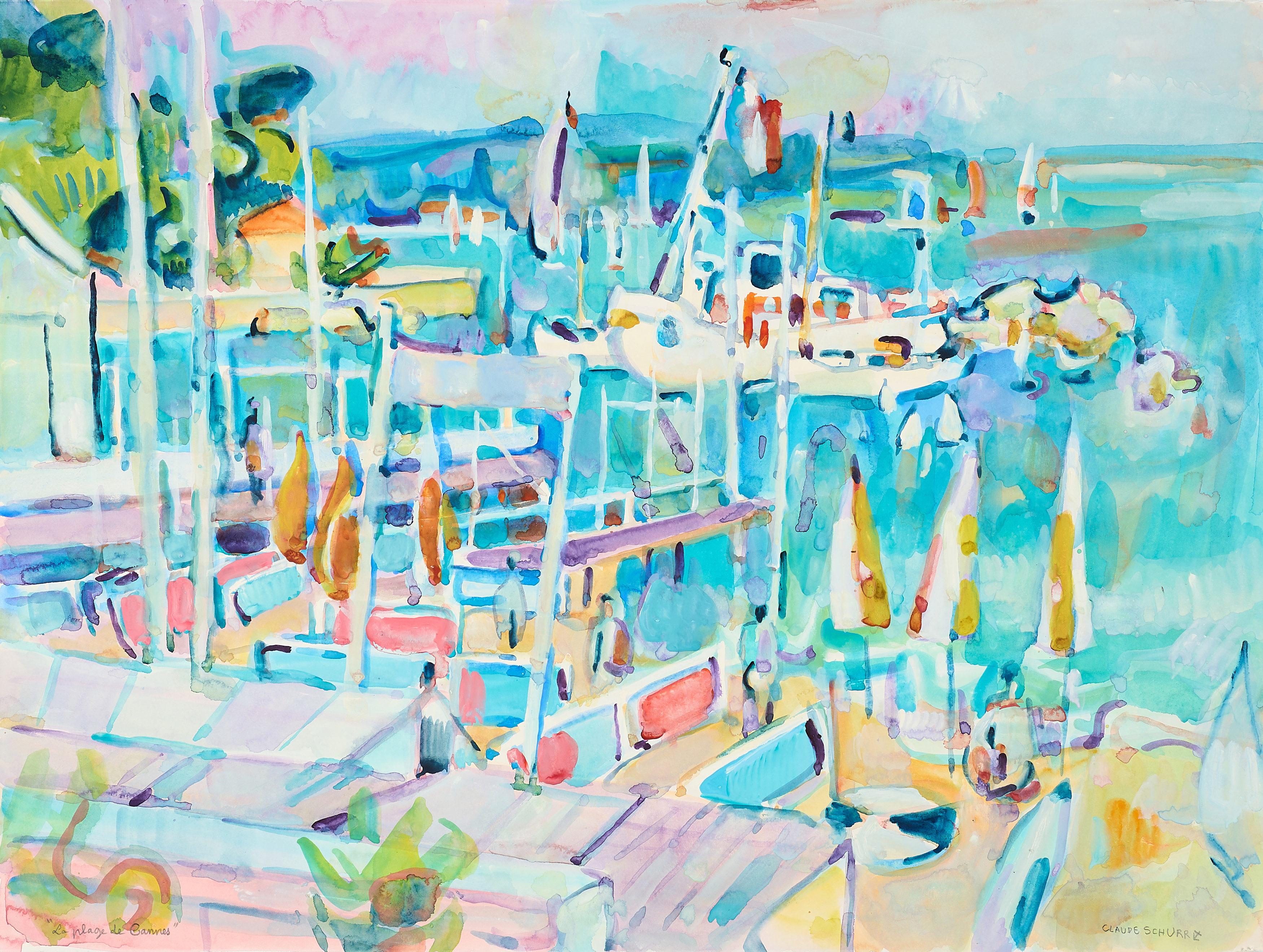 Claude Schurr - La plage de Cannes, 80374-533, Van Ham Kunstauktionen