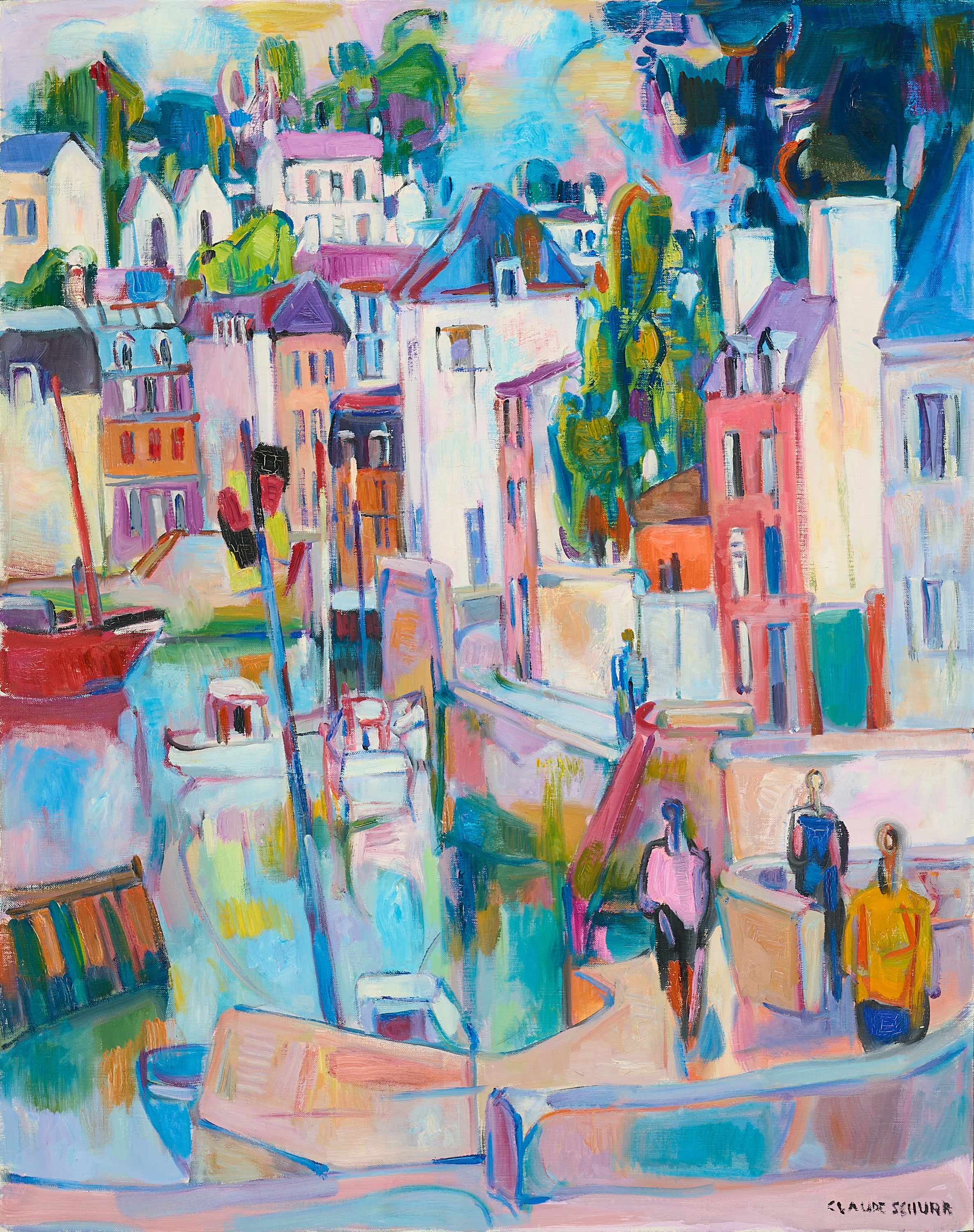 Claude Schurr - Quai estival a Audierne - Bretagne, 80374-536, Van Ham Kunstauktionen