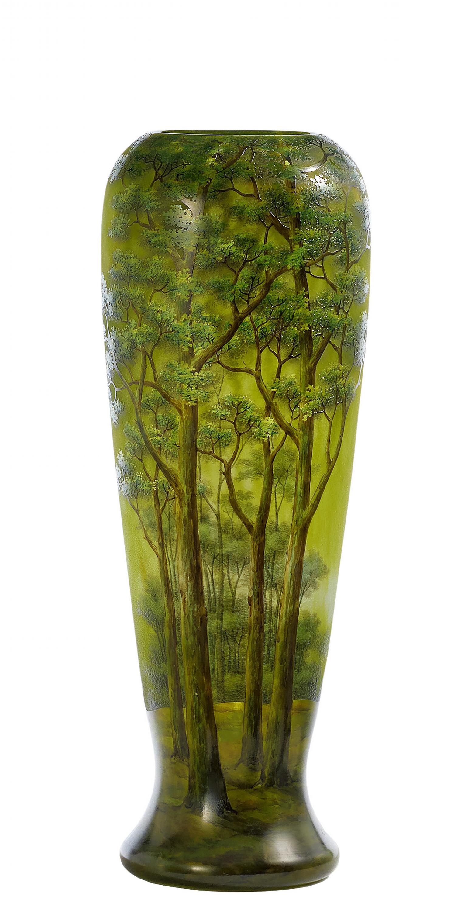 Daum Freres - Grosse Vase Arbres en ete, 81757-1, Van Ham Kunstauktionen