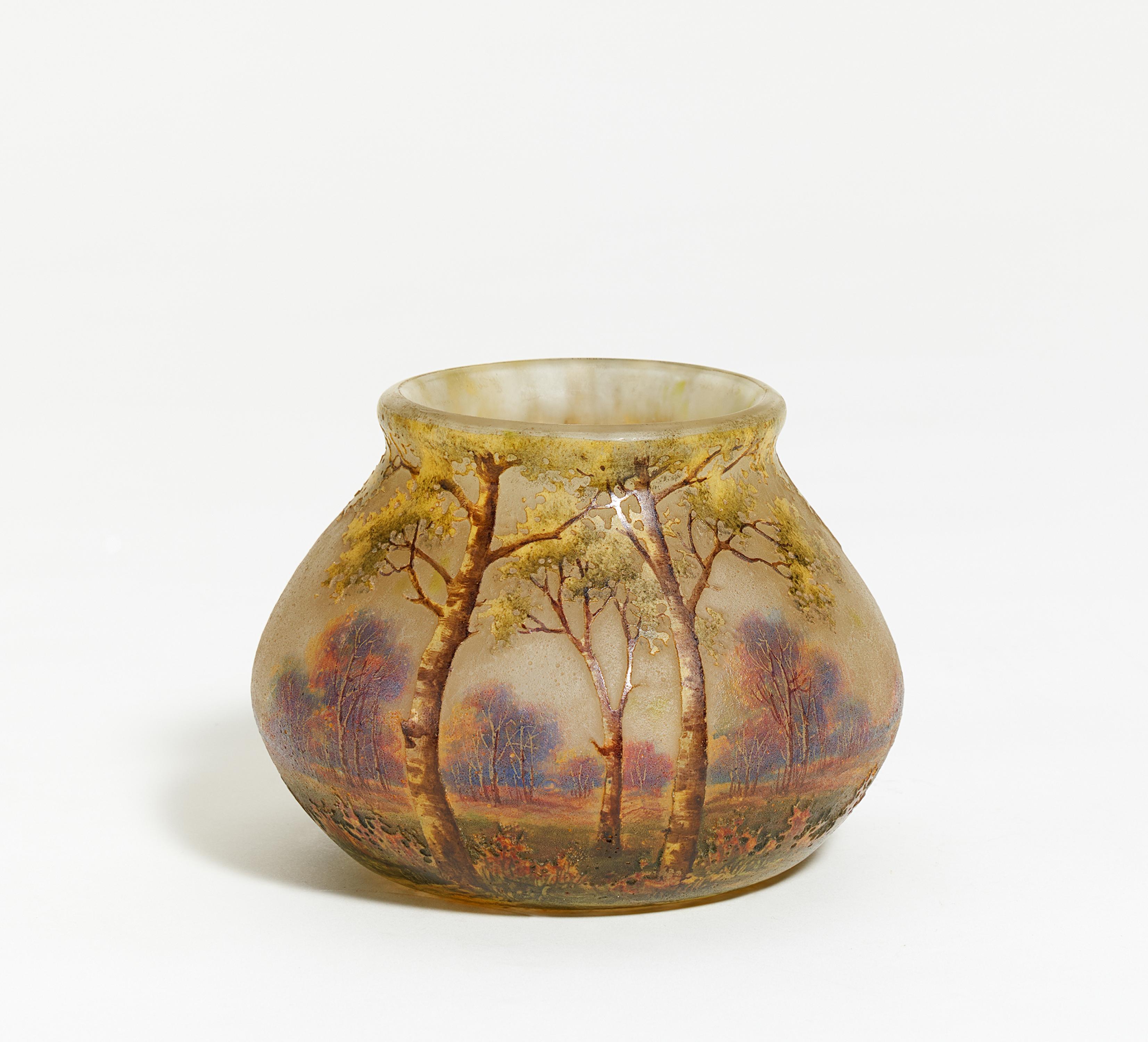 Daum Freres - Vase mit Birkenwald, 69445-24, Van Ham Kunstauktionen