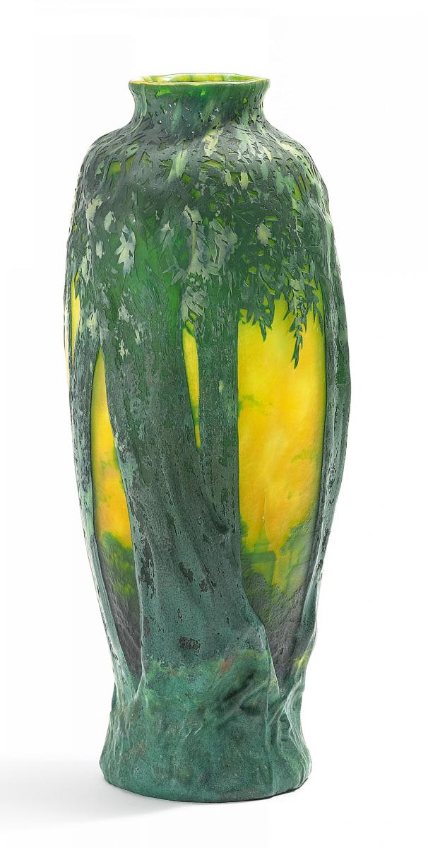 Daum Freres - Vase mit Waldlandschaft, 59358-19, Van Ham Kunstauktionen