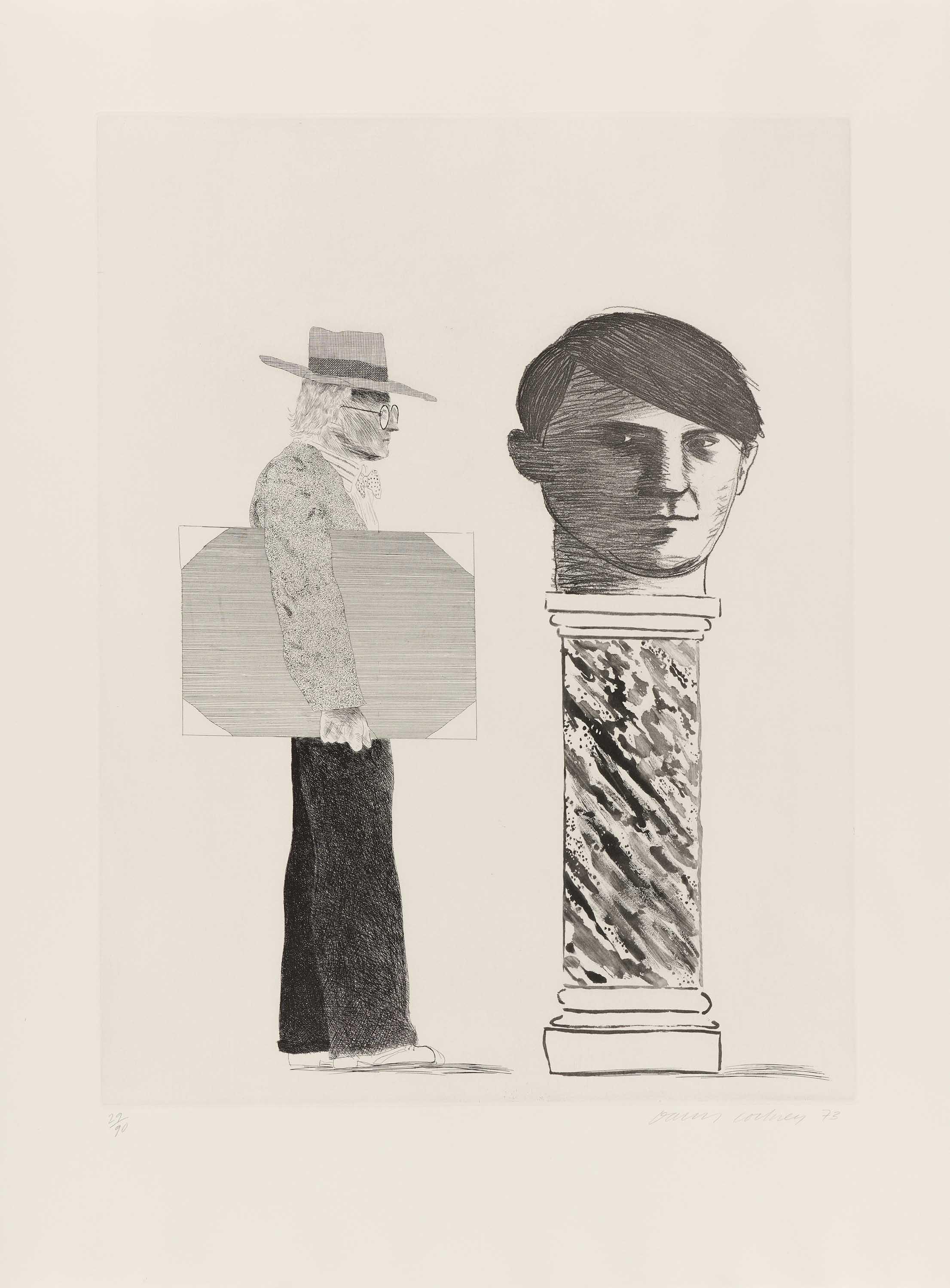 David Hockney - The Student, 73743-45, Van Ham Kunstauktionen