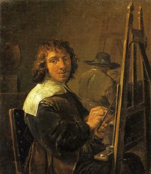Portrait Künstler Teniers David d.J. (1610 Antwerpen  - 1690 Brüssel),17.Jh.…