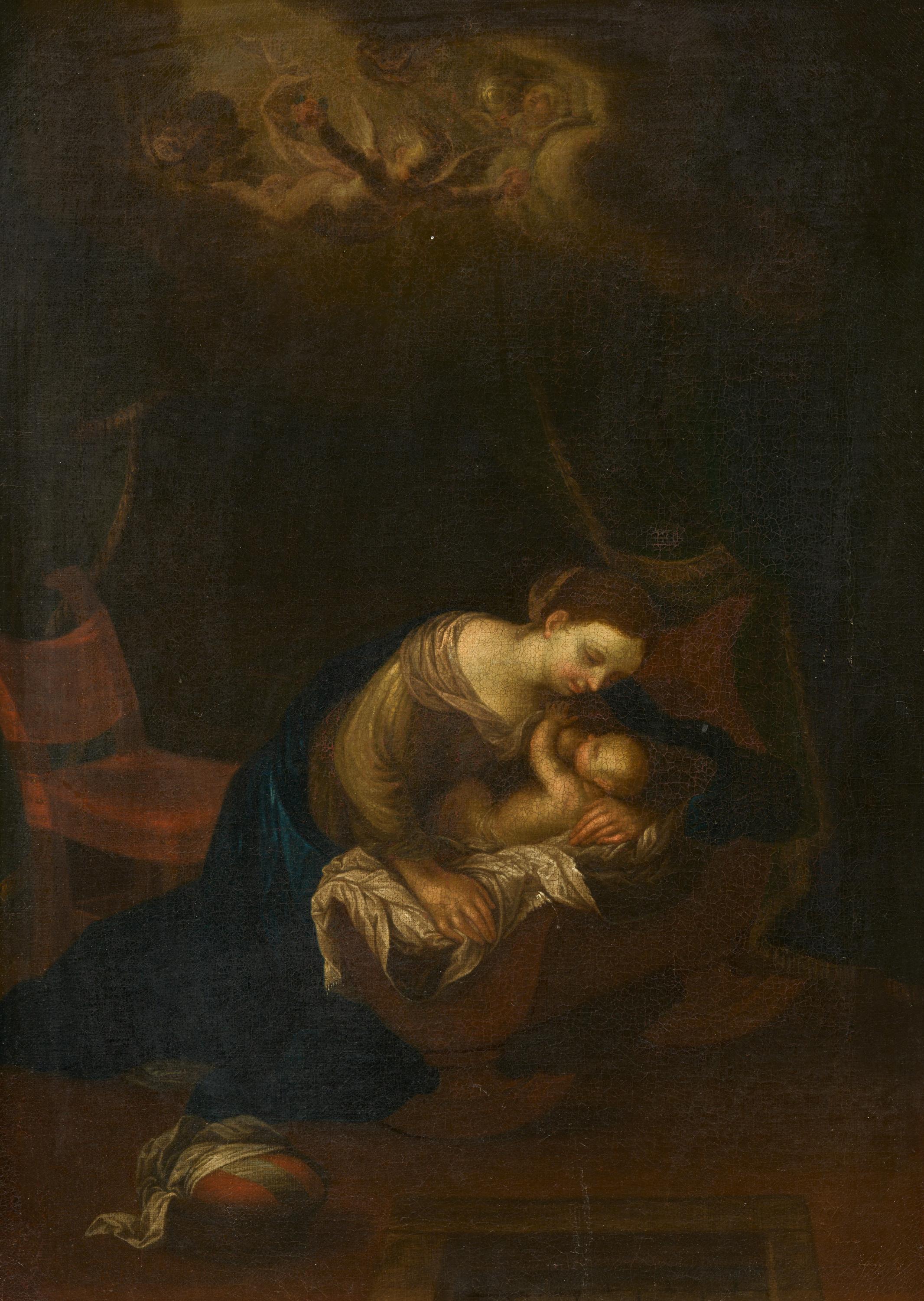 Deutsche Schule - Maria das Christuskind stillend, 73912-4, Van Ham Kunstauktionen