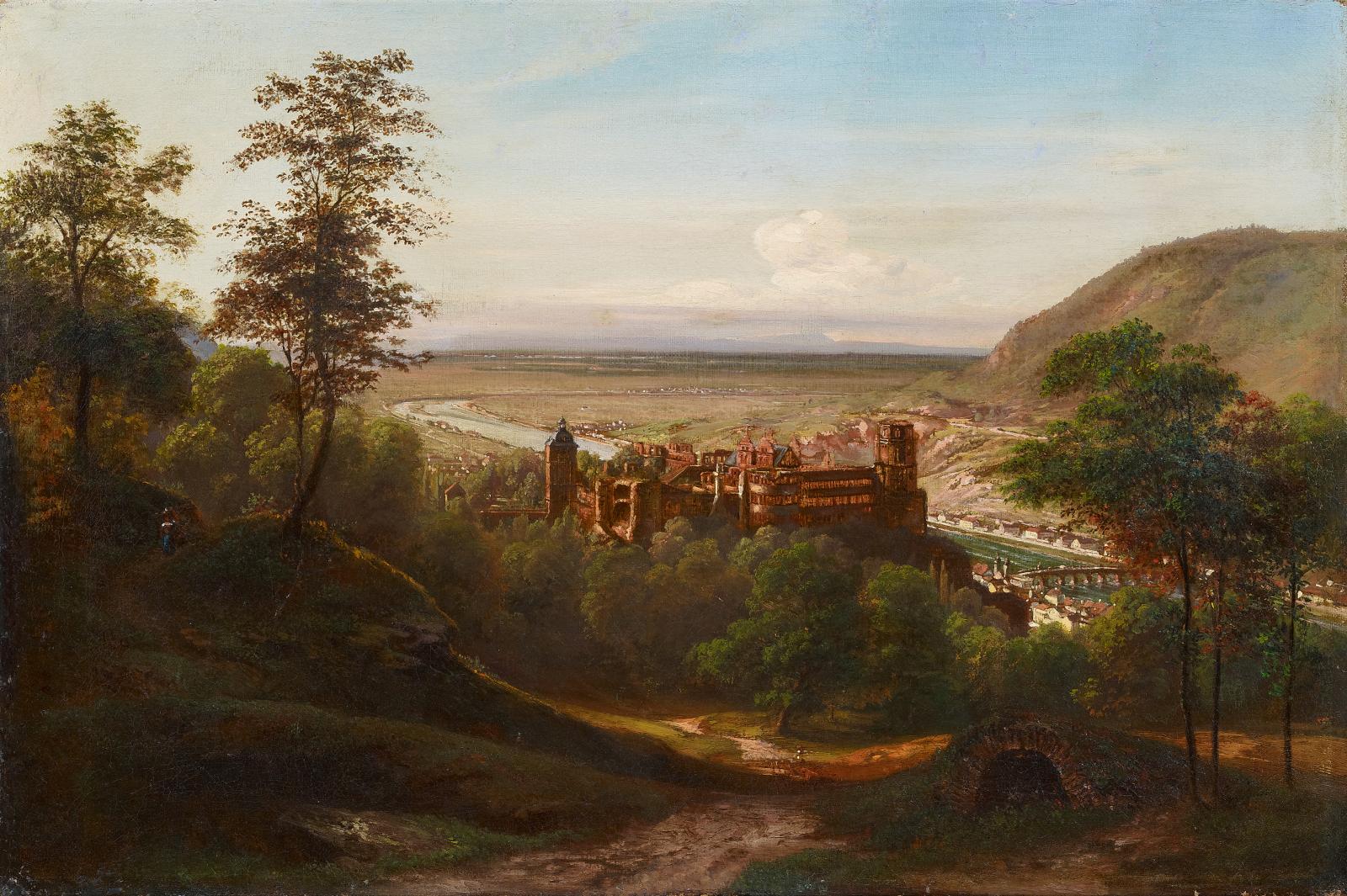 altes Gemälde Burg Schloss Öl auf Leinwand sig. A. Bauer, € 149,- (4493  Wolfern) - willhaben