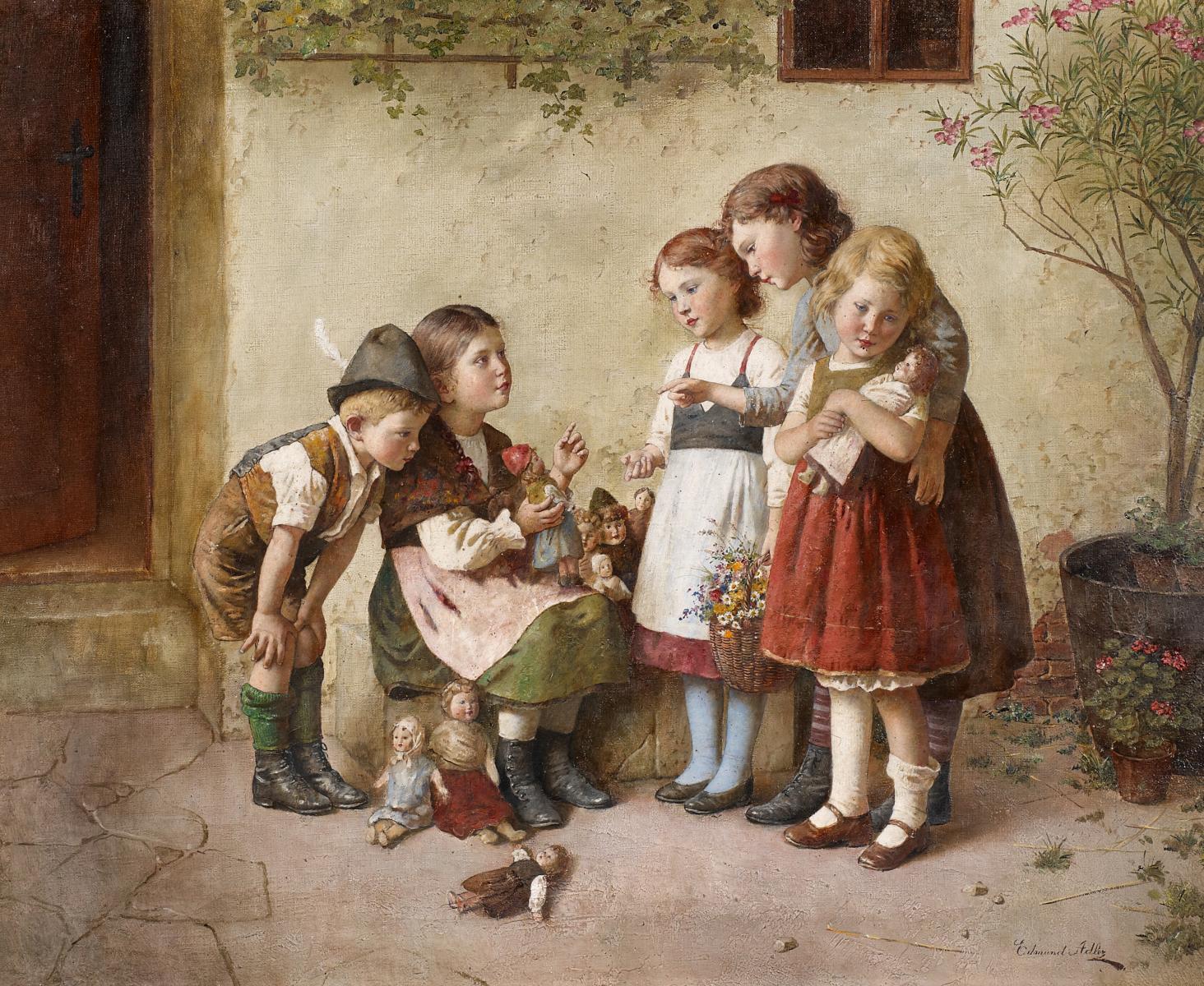 Edmund Adler - Spielende Kinder, 55727-1, Van Ham Kunstauktionen