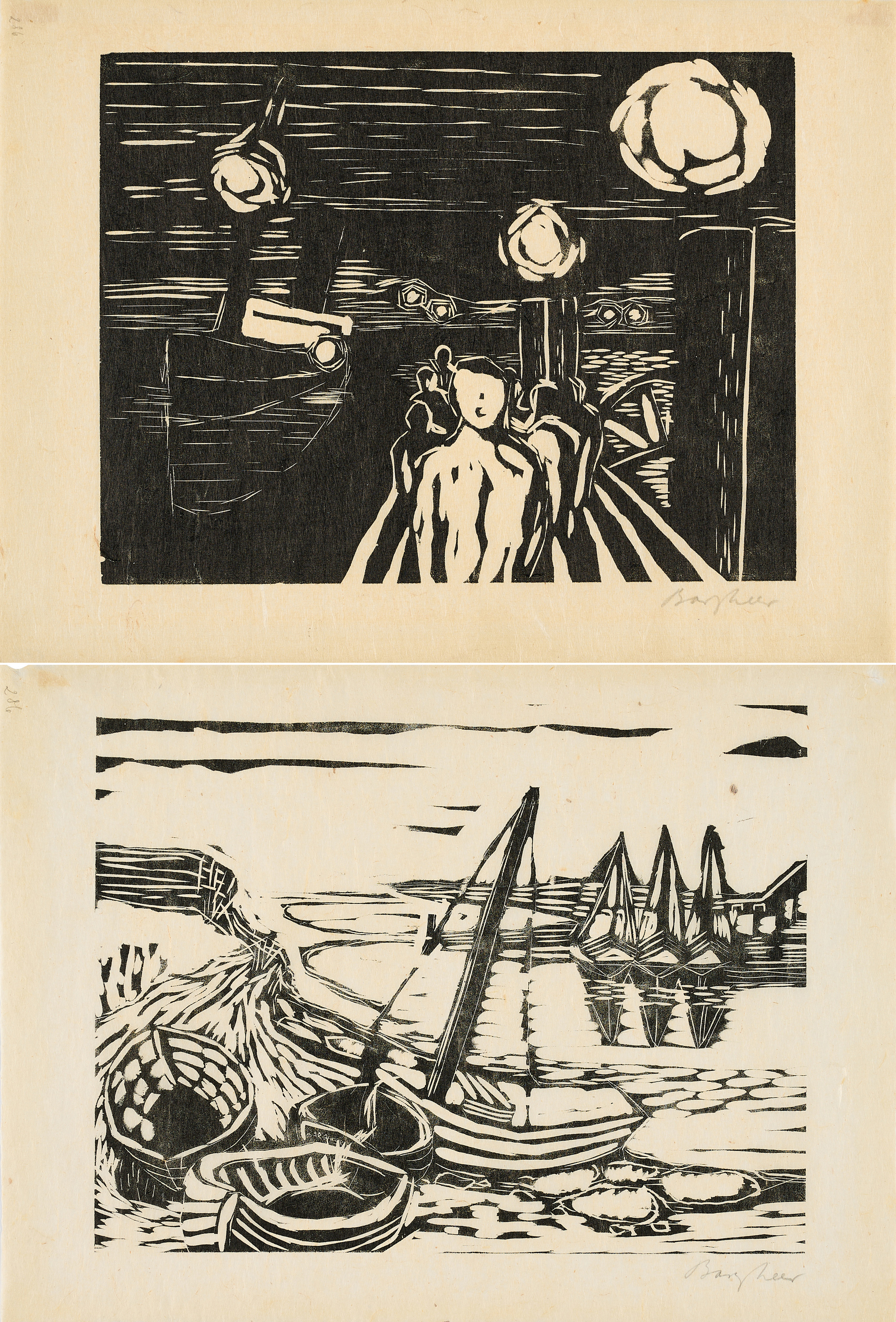 Eduard Bargheer - Fischereihafen  Ankunft in der Nacht, 80374-31, Van Ham Kunstauktionen