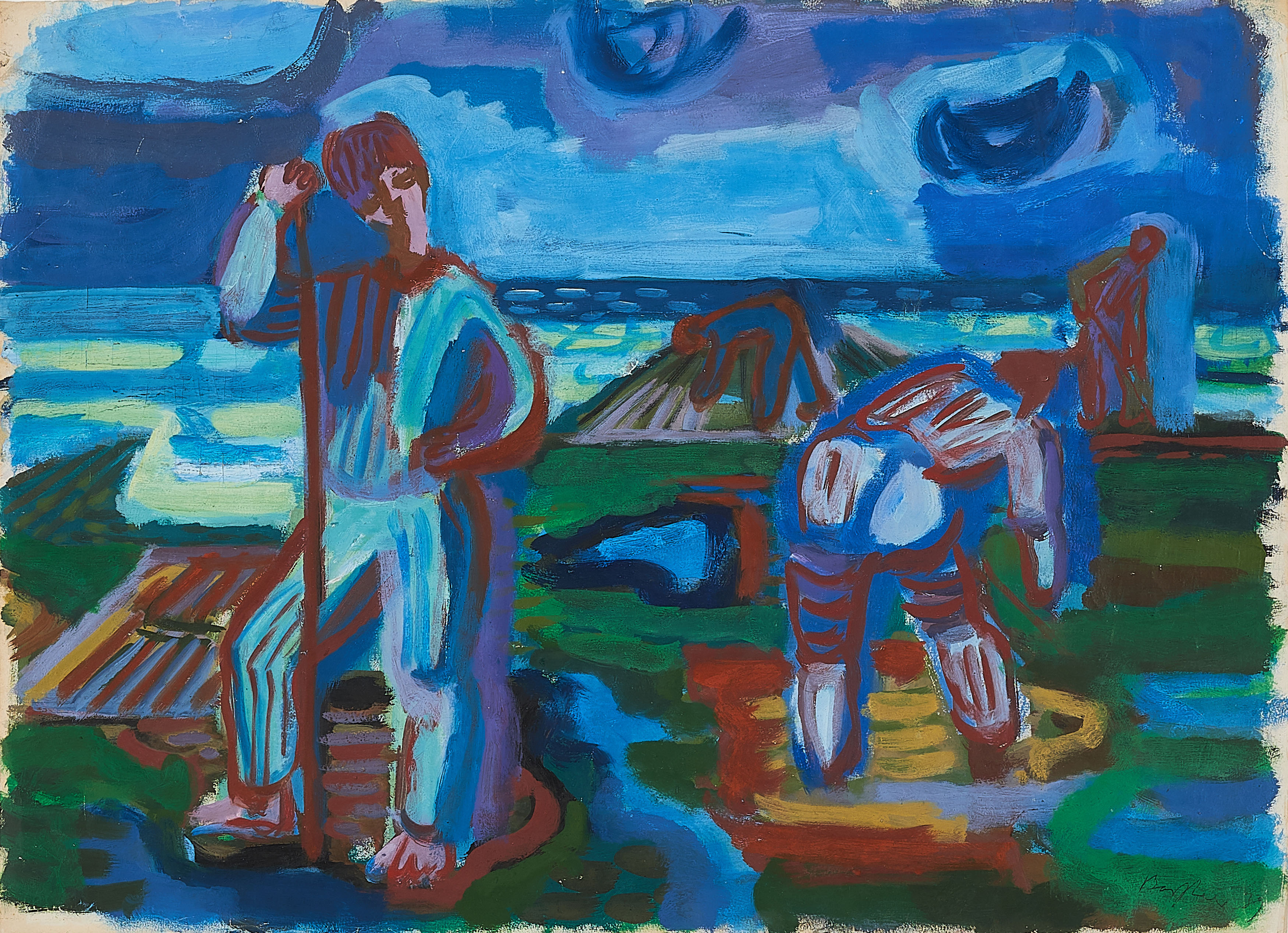 Eduard Bargheer - Studie zu Landgewinnung, 69842-2, Van Ham Kunstauktionen