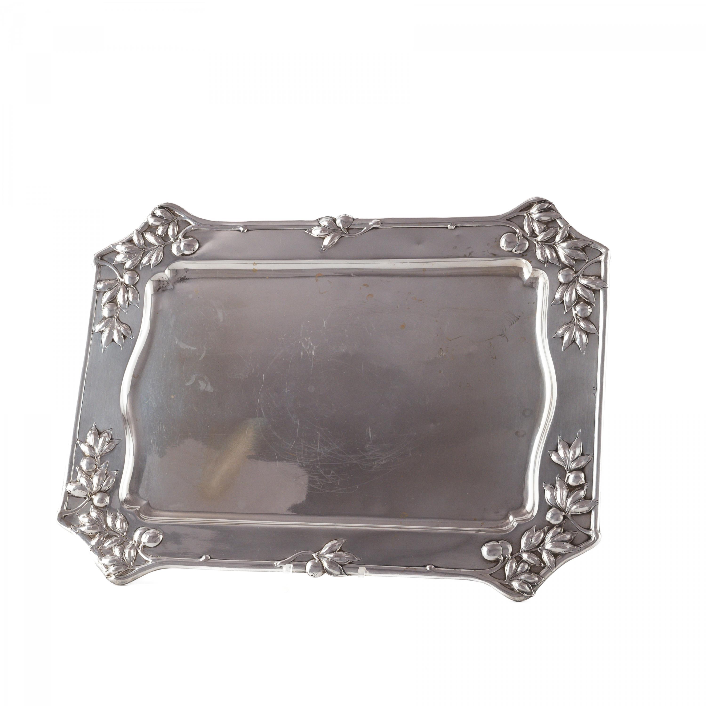 Eduard Friedmann - Rechteckiges Tablett Jugendstil, 79526-22, Van Ham Kunstauktionen