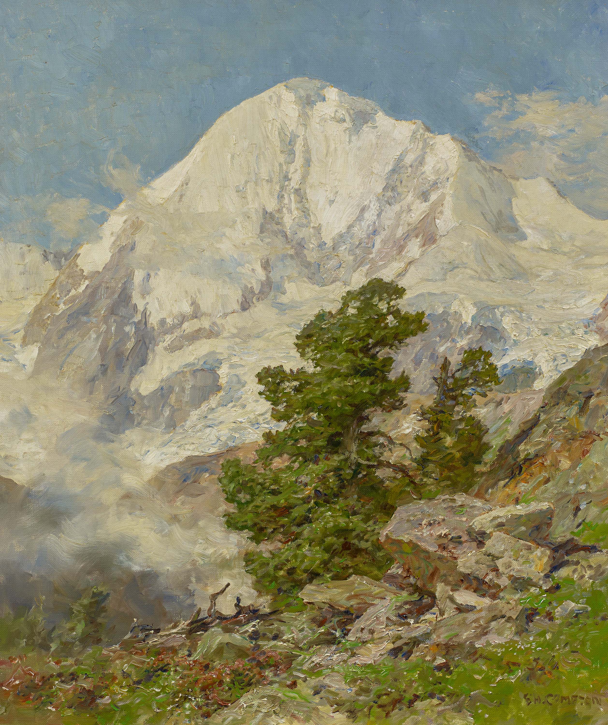 Edward Harrison Compton - Blick auf die verschneite Koenigsspitze, 66919-1, Van Ham Kunstauktionen