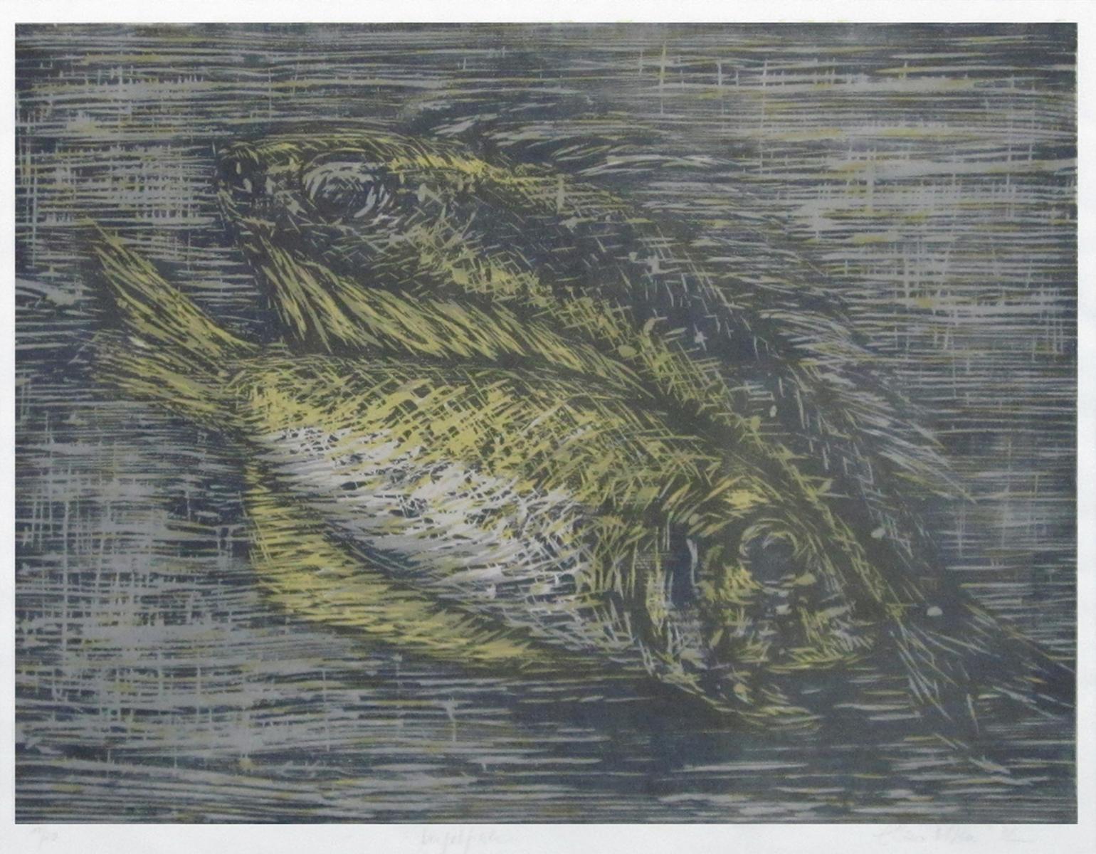 Ellena Olsen - Fische Serie von 4 Arbeiten Maulbrueter Kugelfisch Lachse Barsch, 56800-4297, Van Ham Kunstauktionen