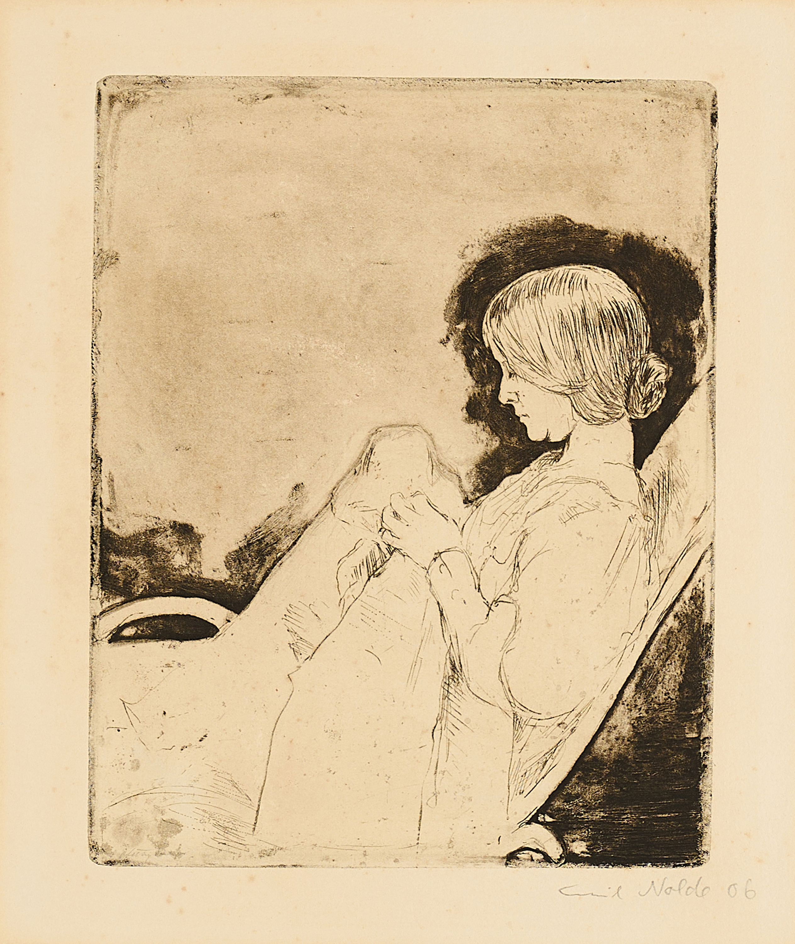 Emil Nolde - Junge Frau, 80374-405, Van Ham Kunstauktionen