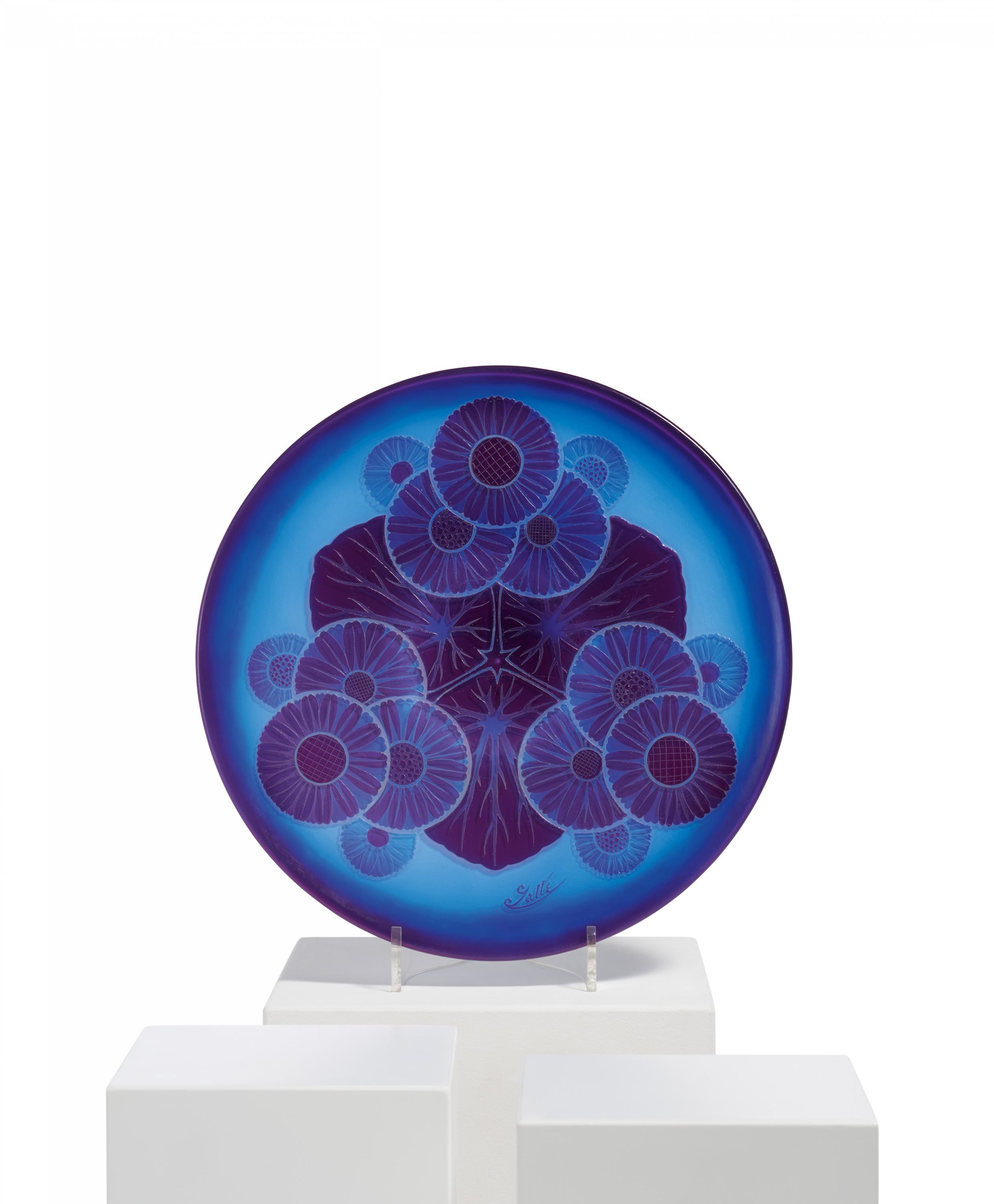 Emile Galle - Seltene Platte Marguerites Art Deco, 81684-30, Van Ham Kunstauktionen