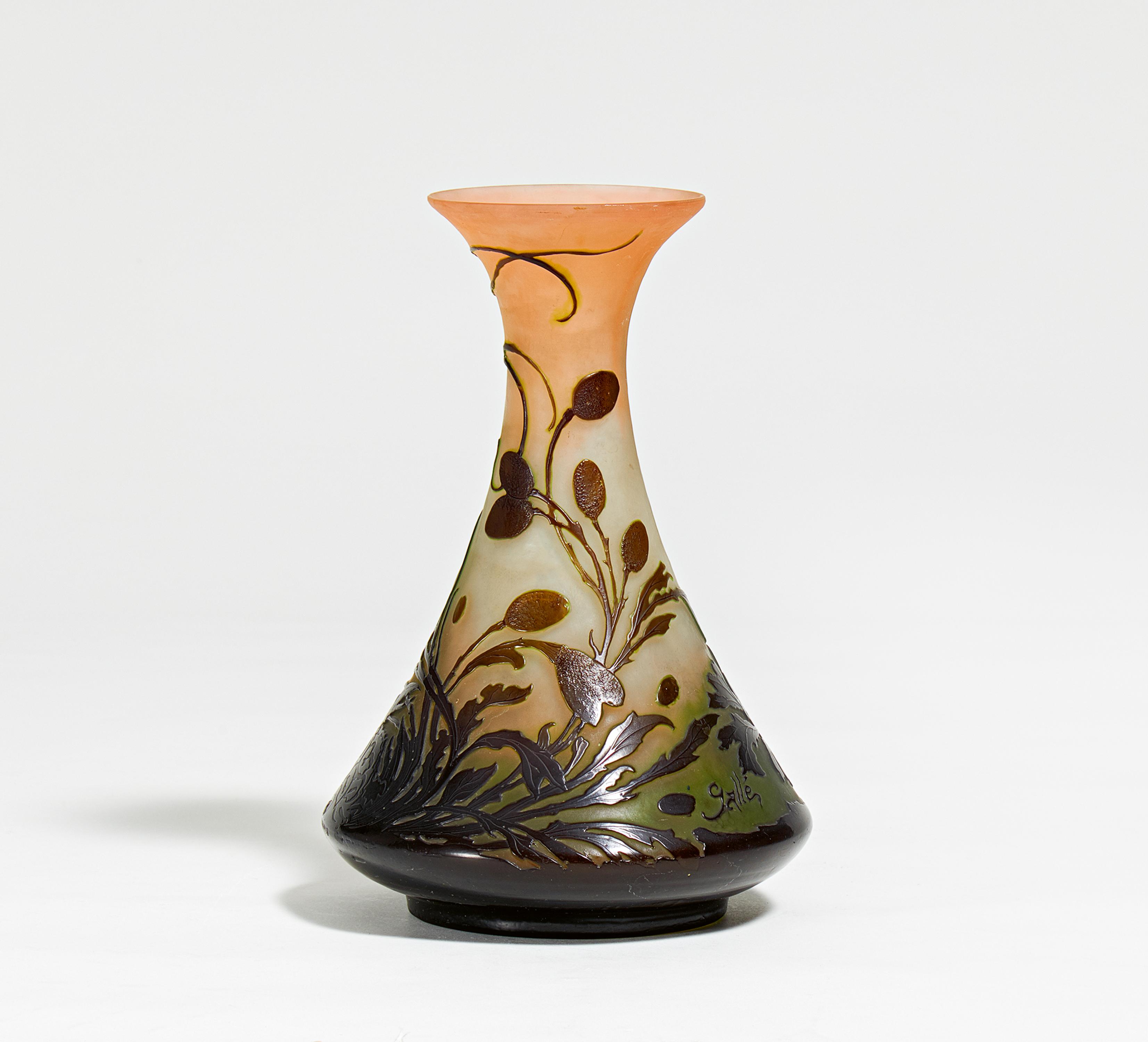Emile Galle - Gebauchte Vase mit Algen und Seestern, 69475-9, Van Ham Kunstauktionen