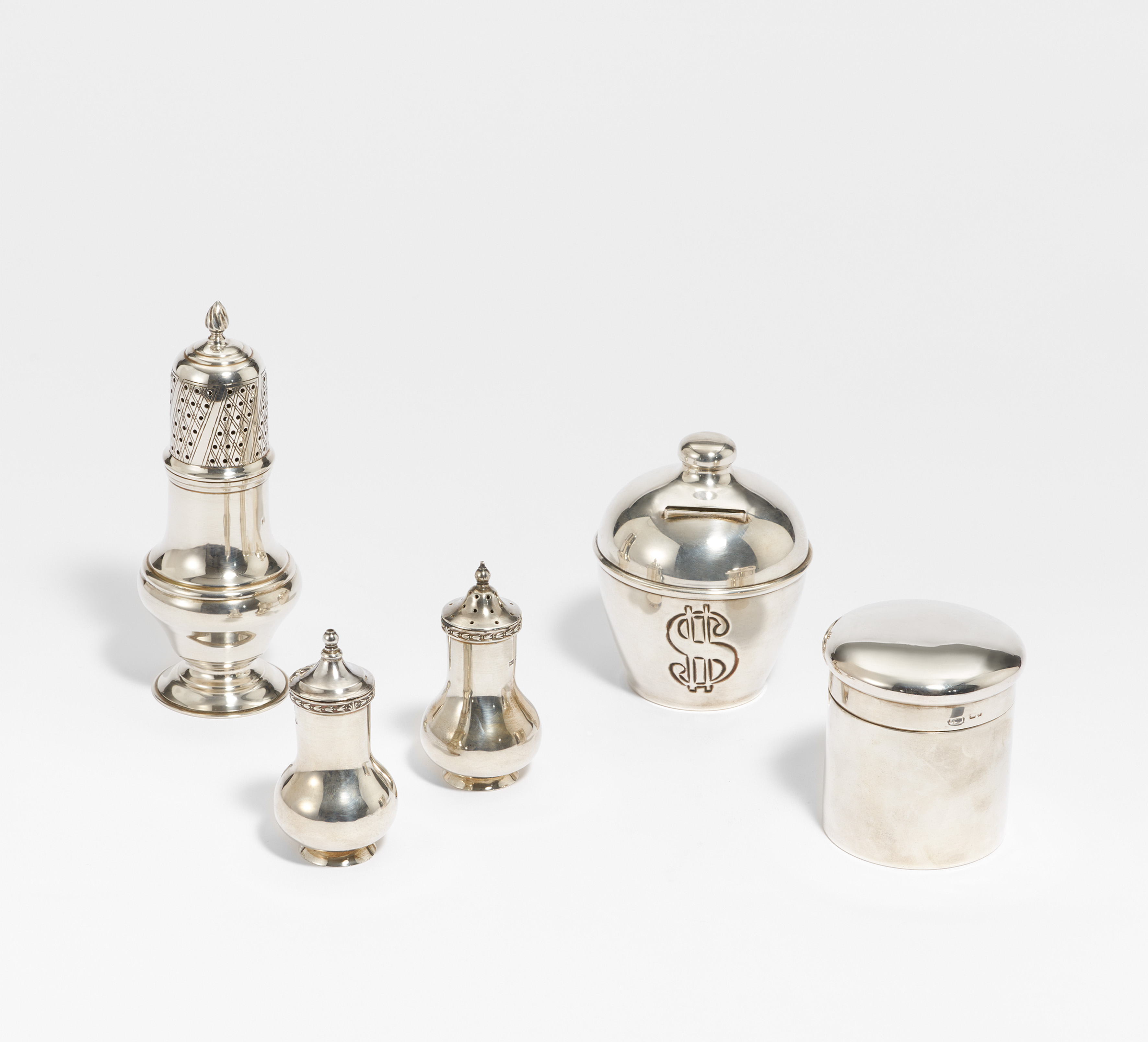 England - Konvolut Zuckerstreuer Salz- und Pfefferstreuer Dose, 73034-28, Van Ham Kunstauktionen