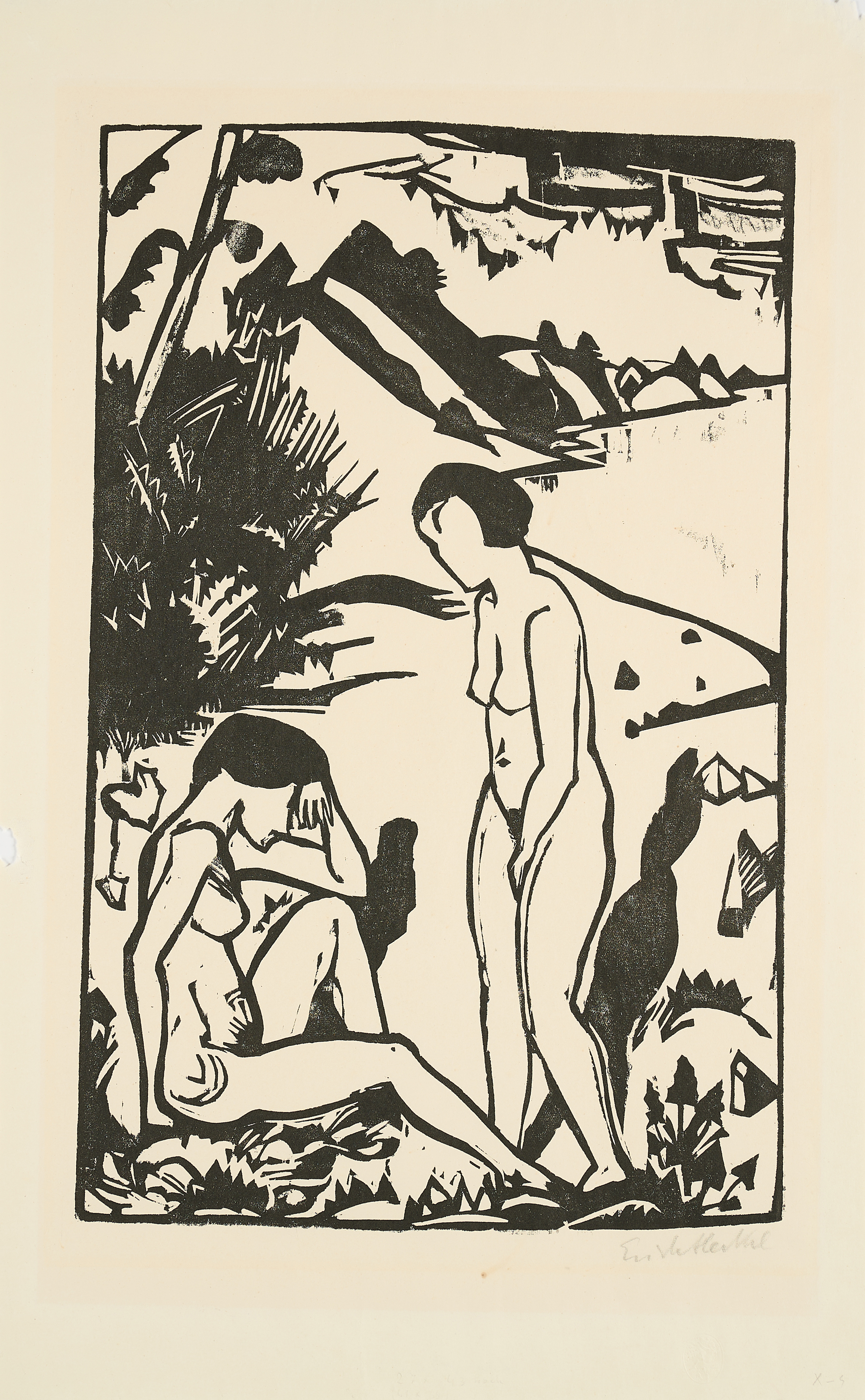 Erich Heckel - Am Strand Idyll, 80374-200, Van Ham Kunstauktionen