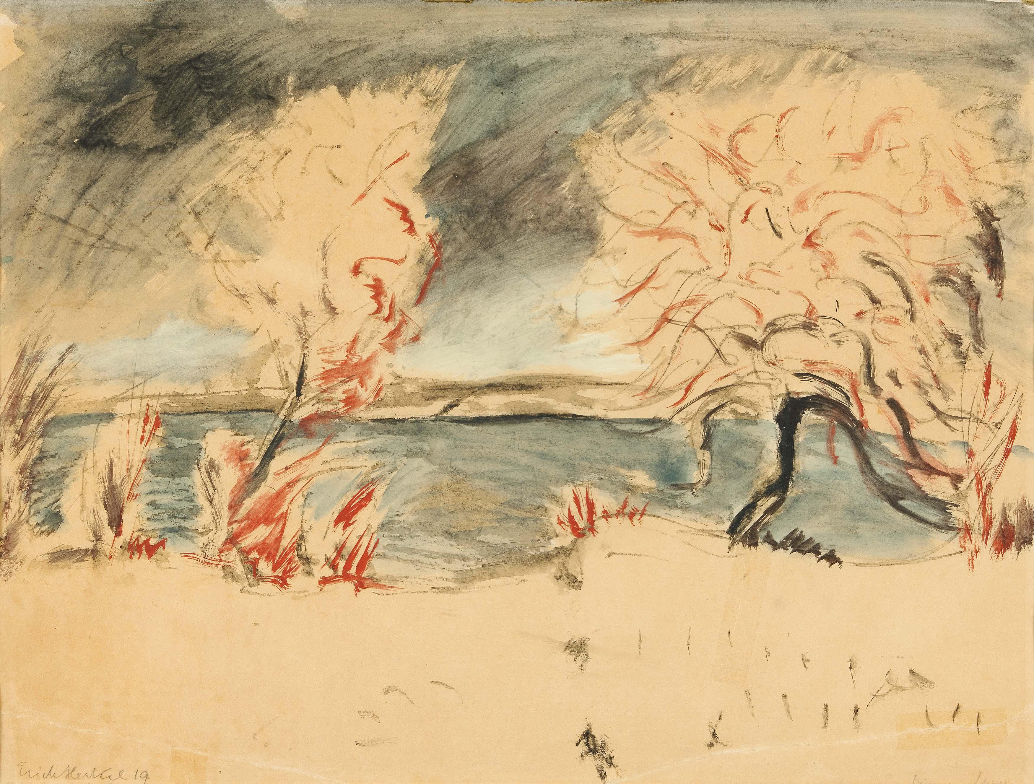 Erich Heckel - Baeume im Schnee, 70329-2, Van Ham Kunstauktionen