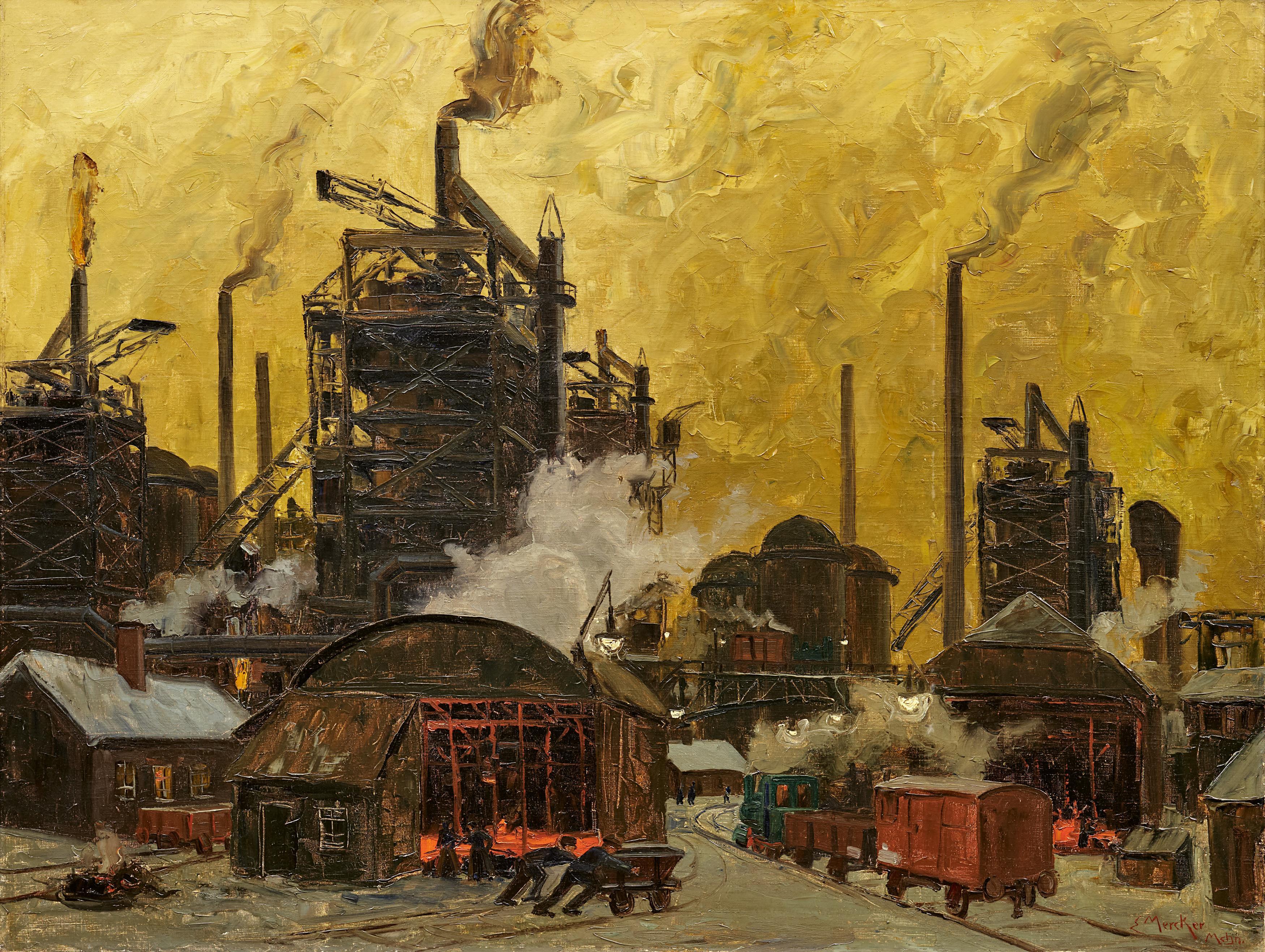 Erich Mercker - Hochoefen im Ruhrgebiet, 81968-13, Van Ham Kunstauktionen
